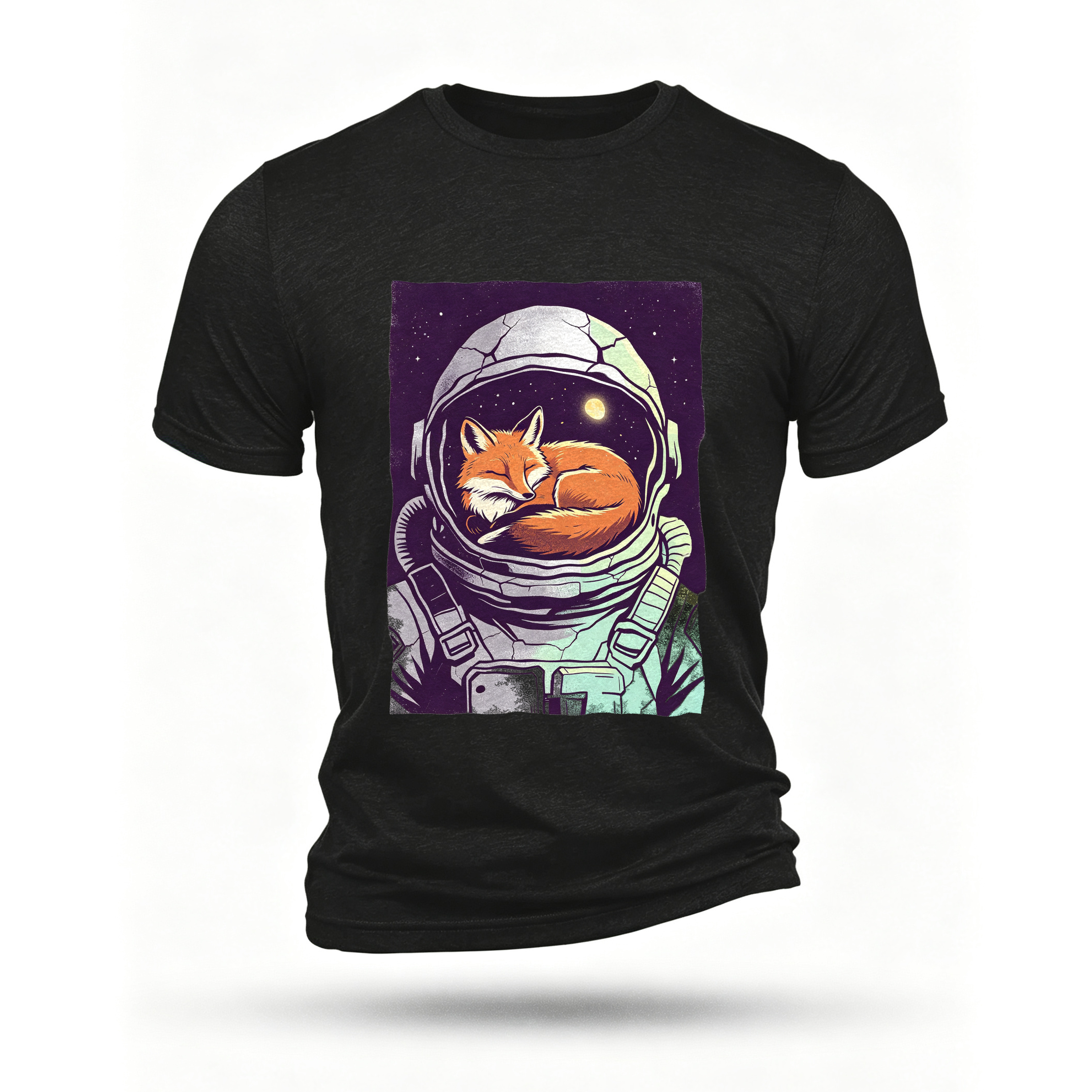 Black T-shirt, front print