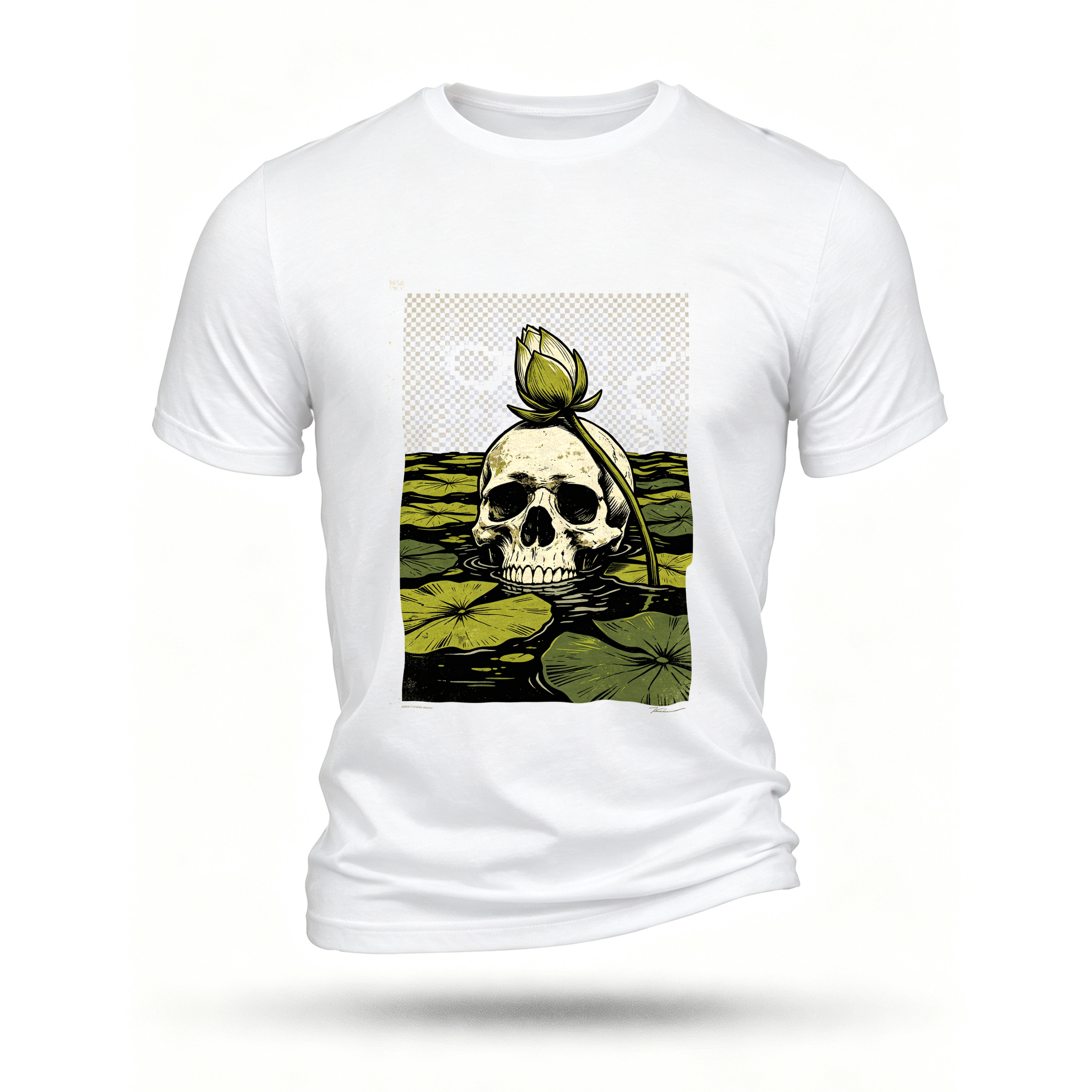 White T-shirt, front print