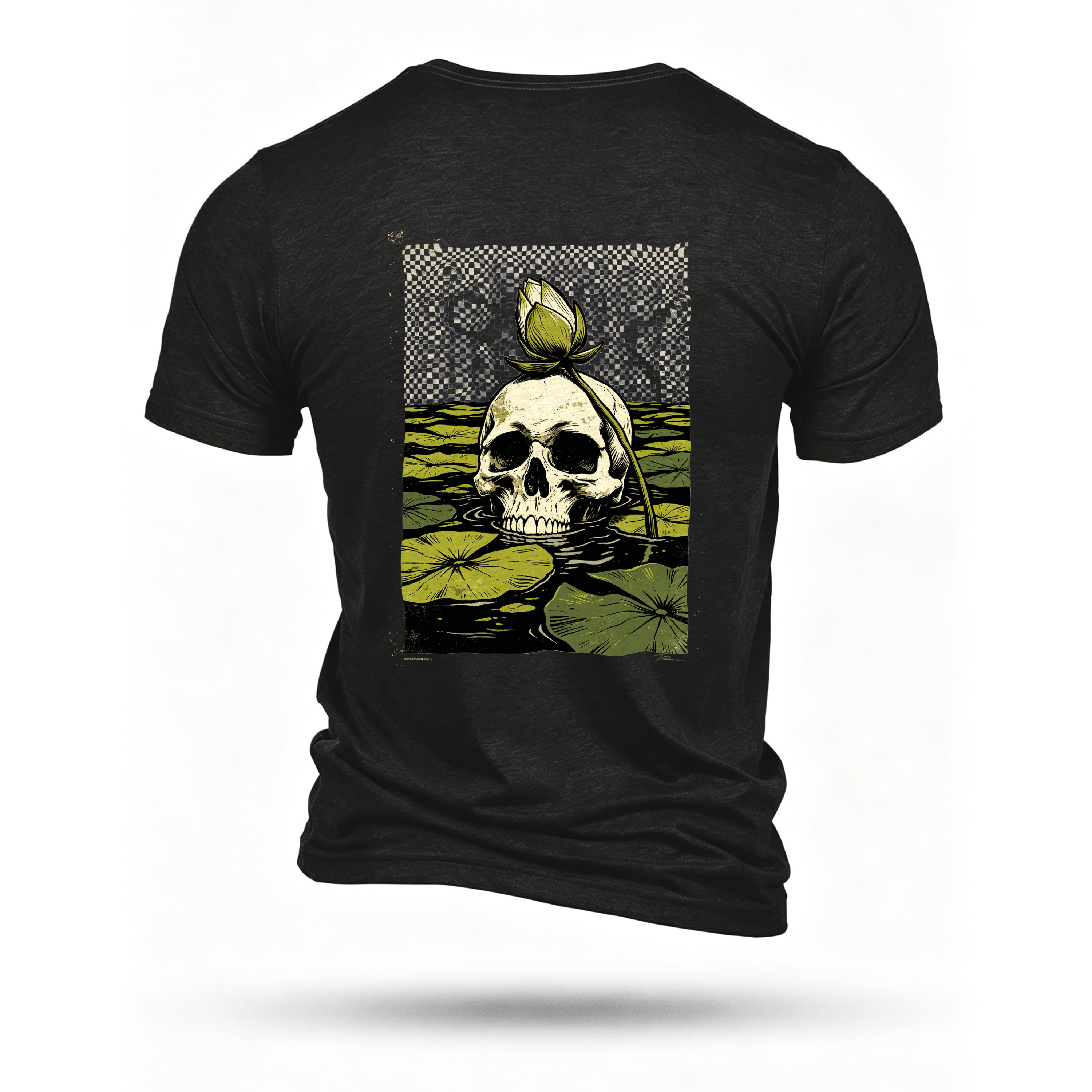 Black T-shirt, back print
