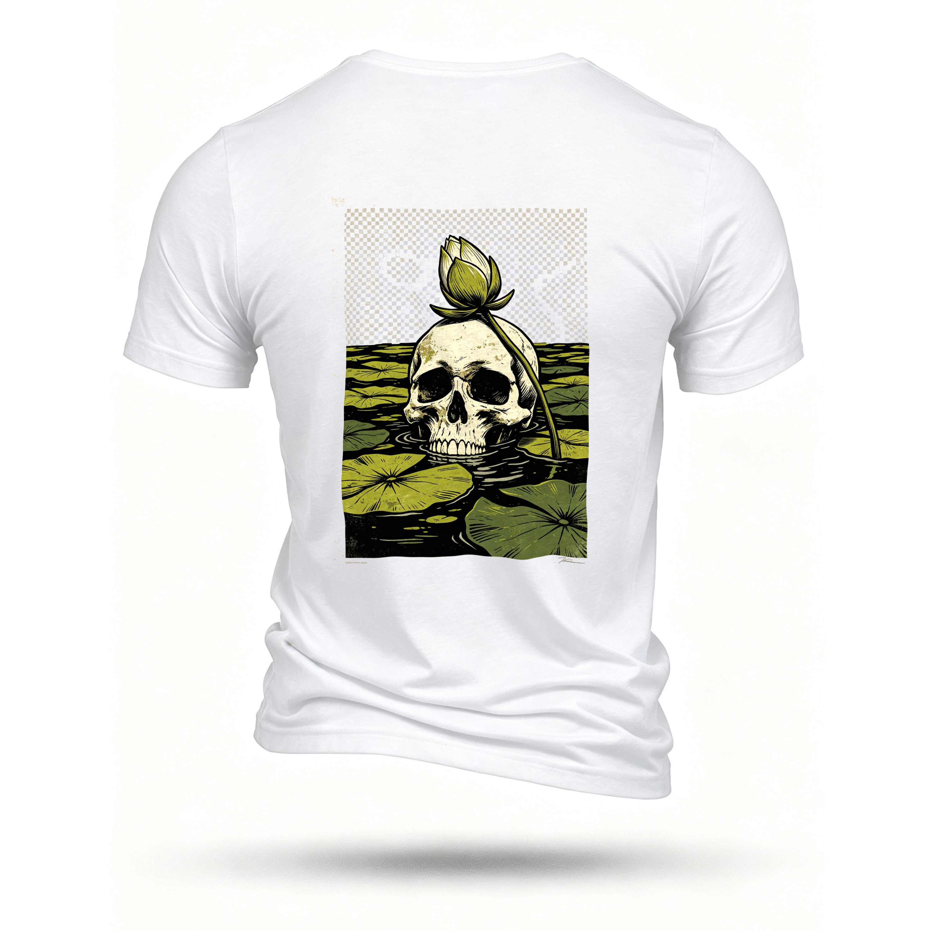 White T-shirt, back print