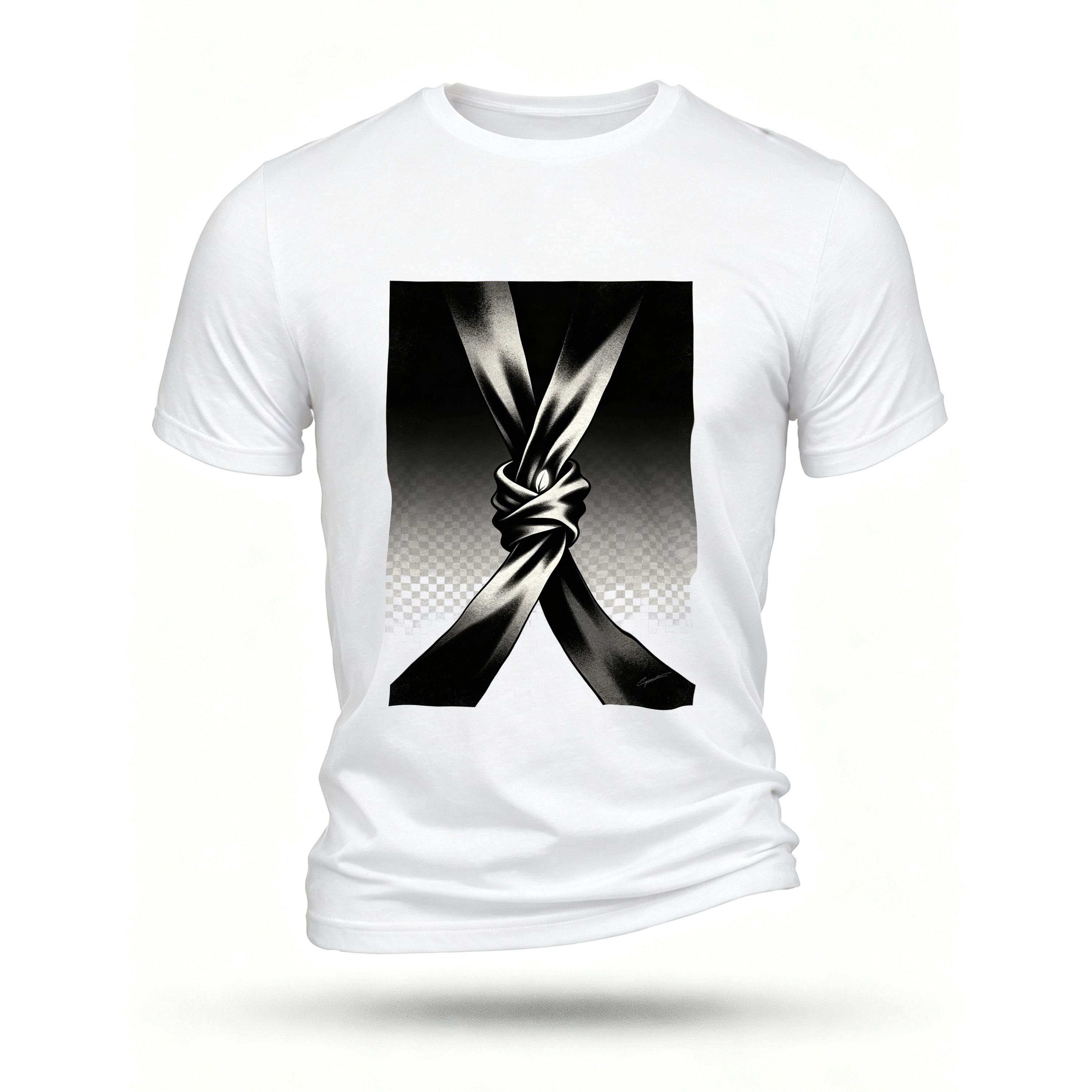 White T-shirt, front print