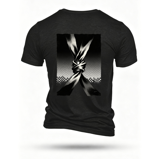 Black T-shirt, back print