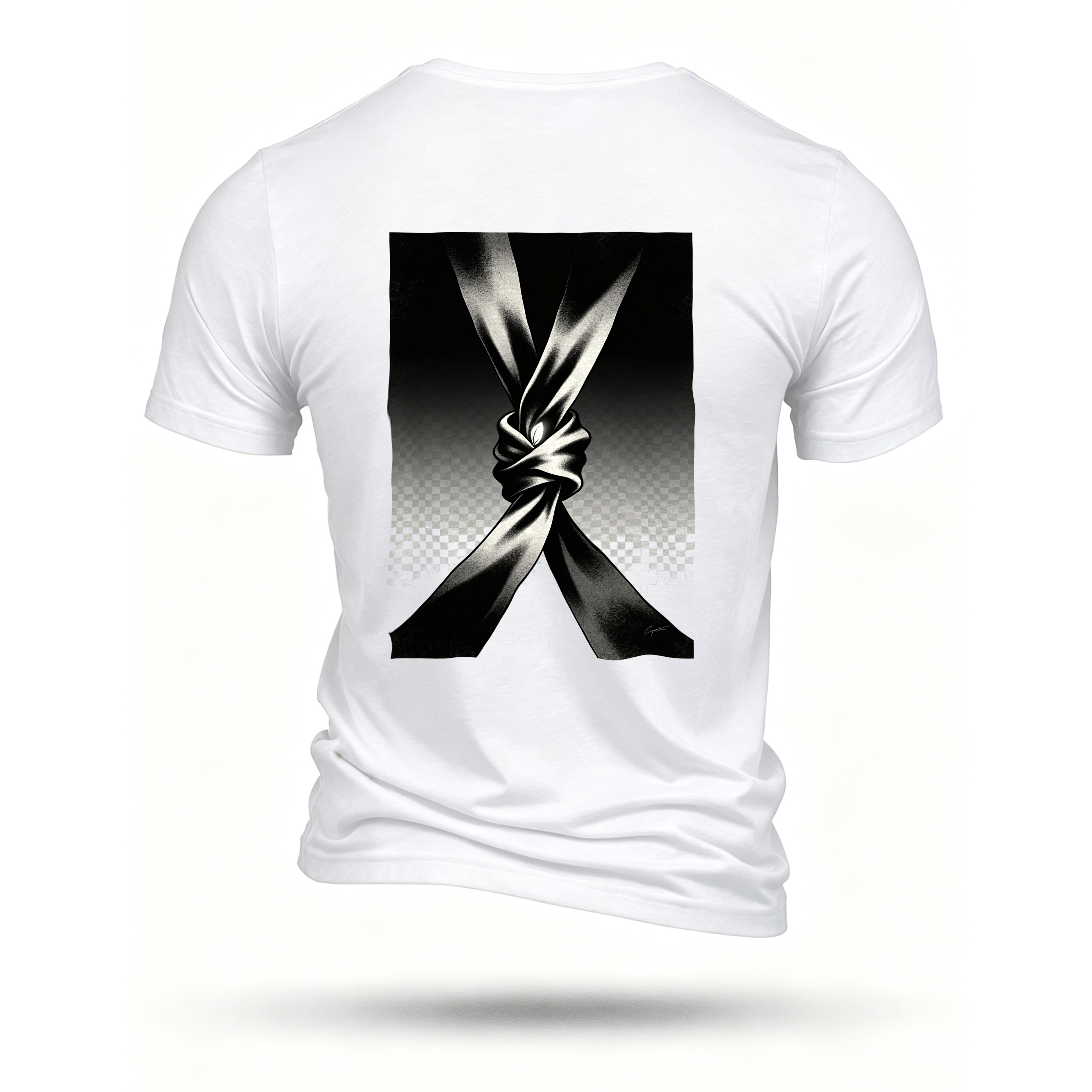 White T-shirt, back print
