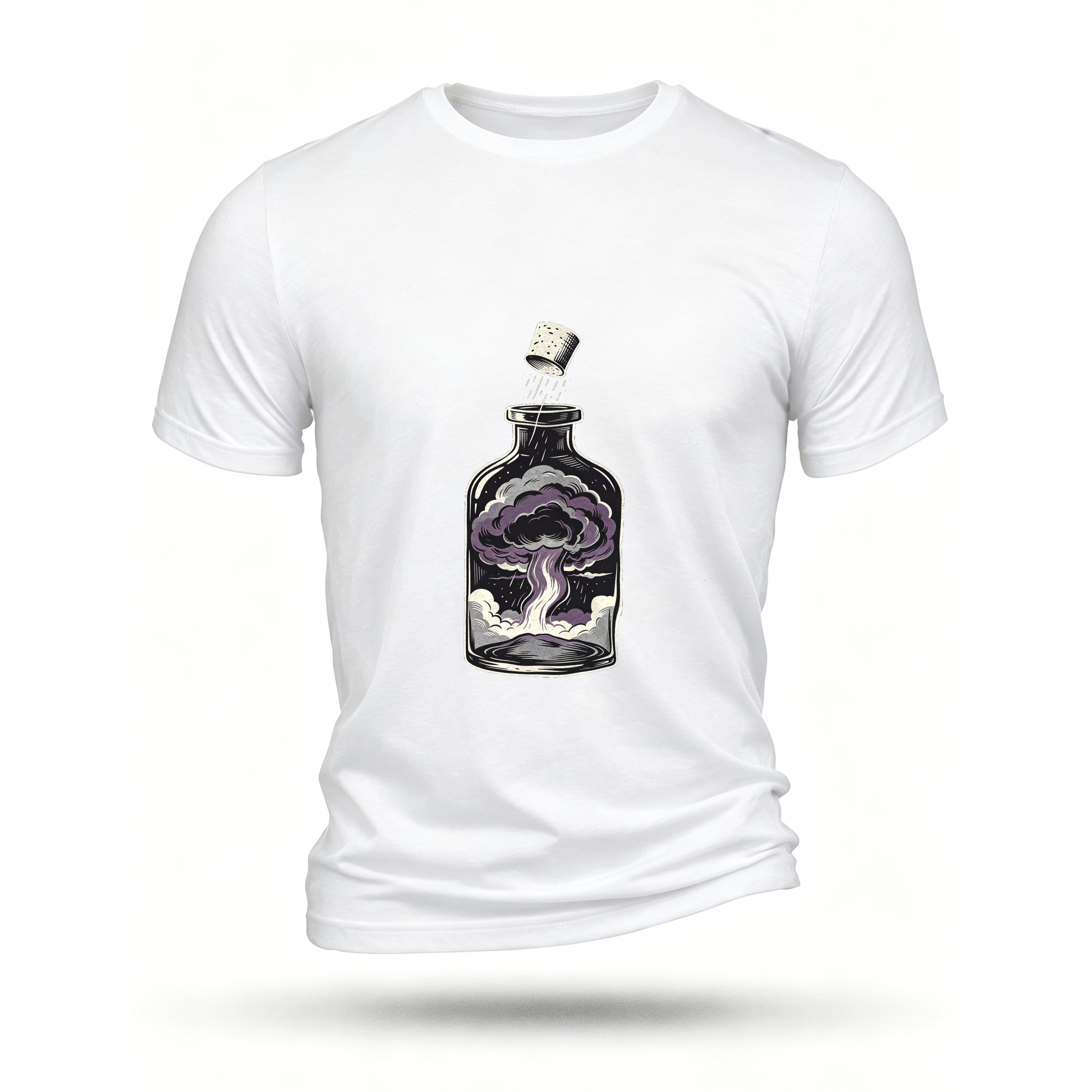 White T-shirt, front print