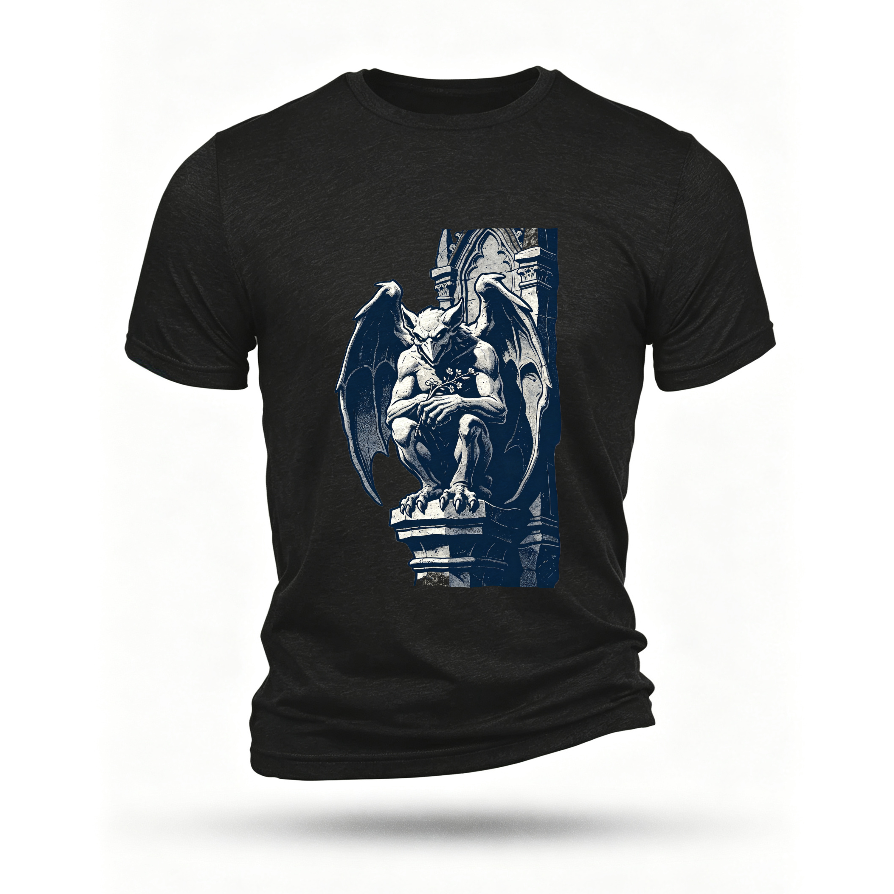 Black T-shirt, front print