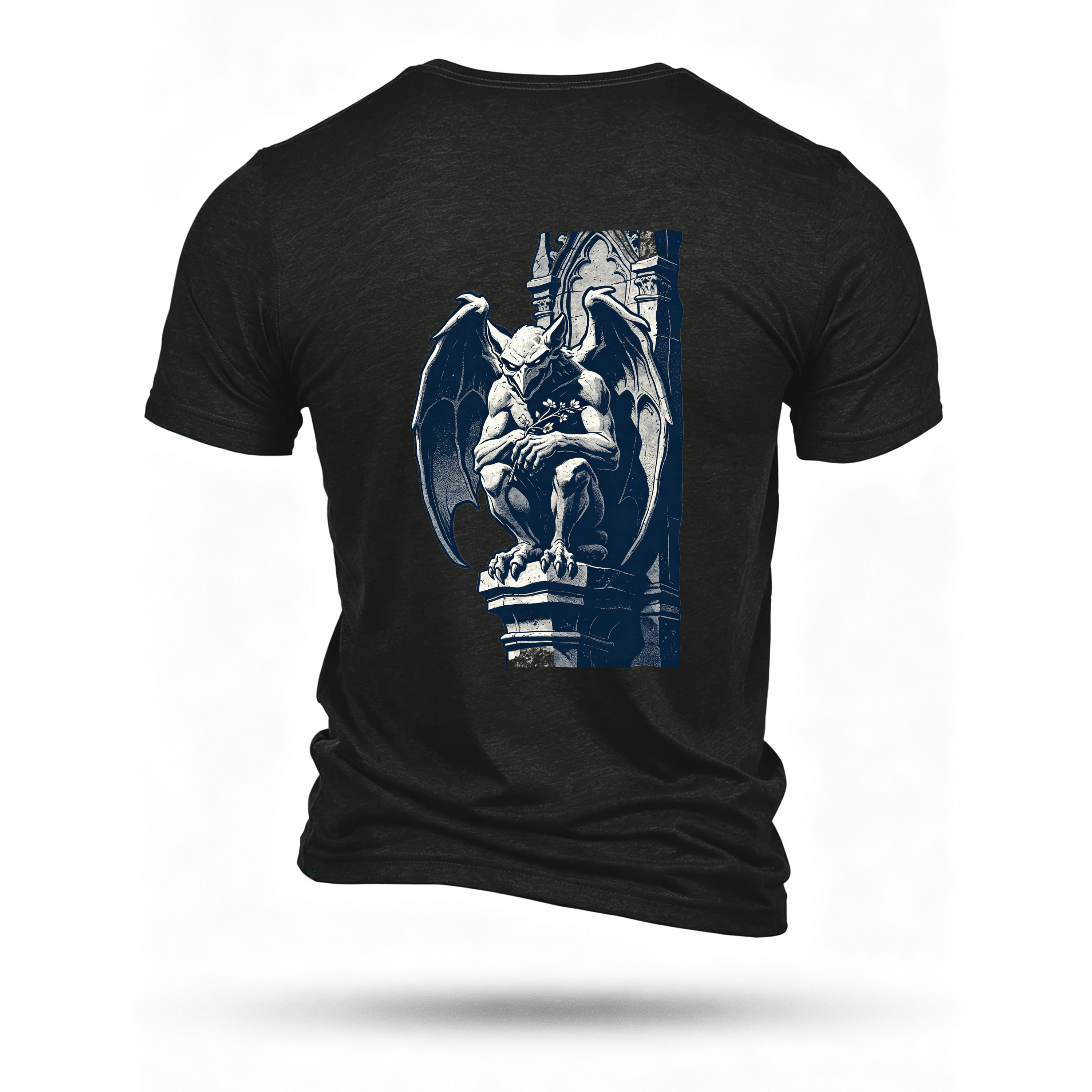 Black T-shirt, back print