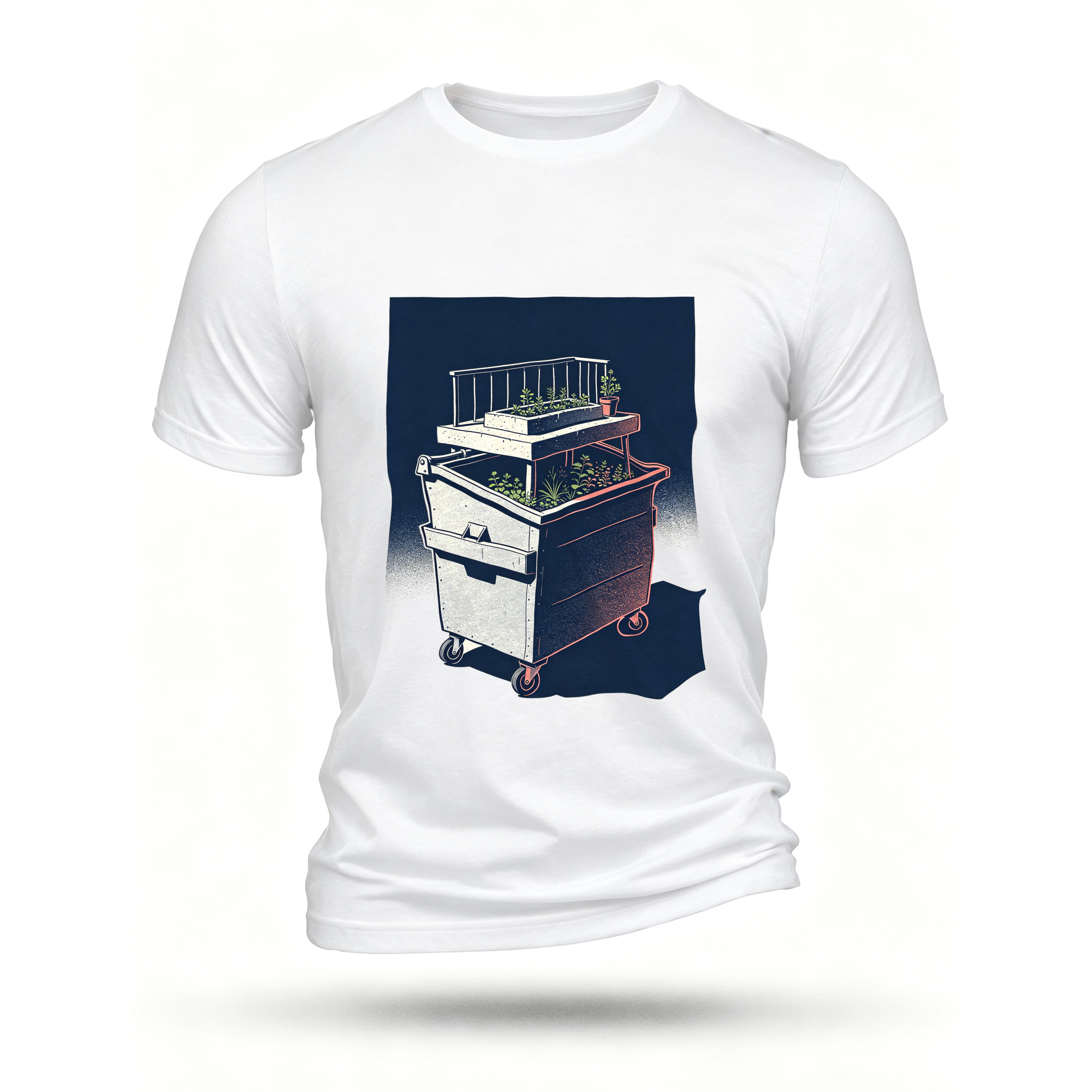 White T-shirt, front print