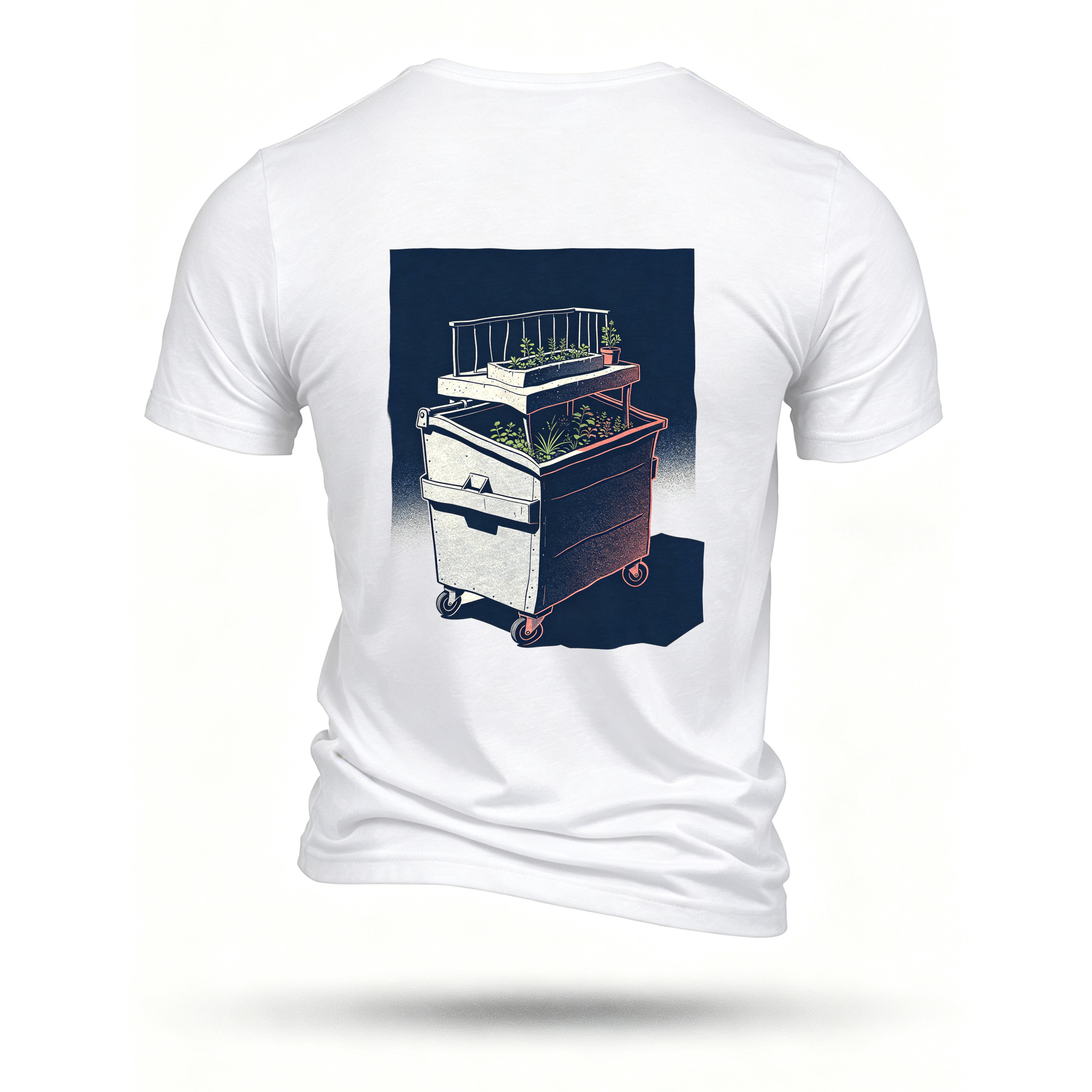 White T-shirt, back print