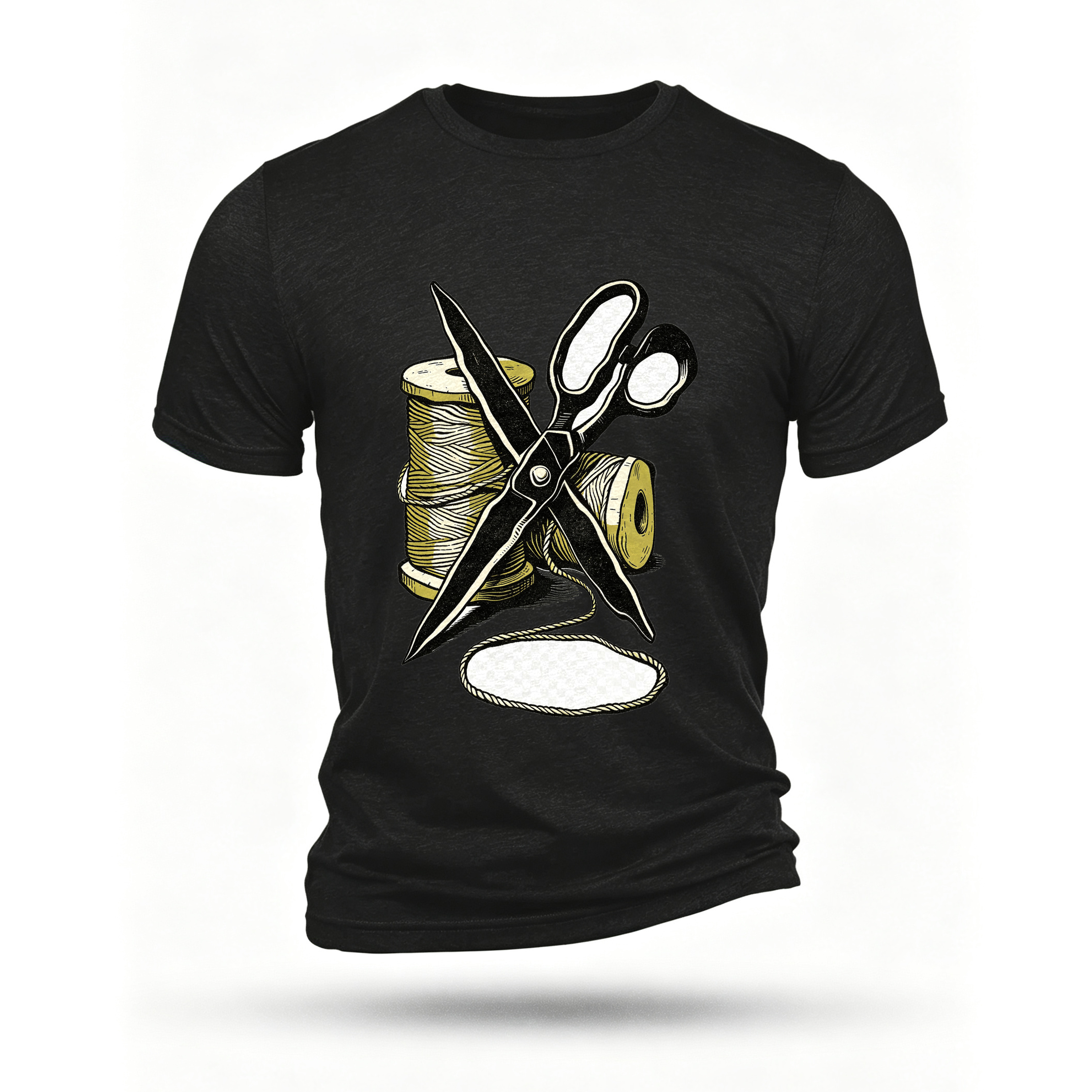 Black T-shirt, front print