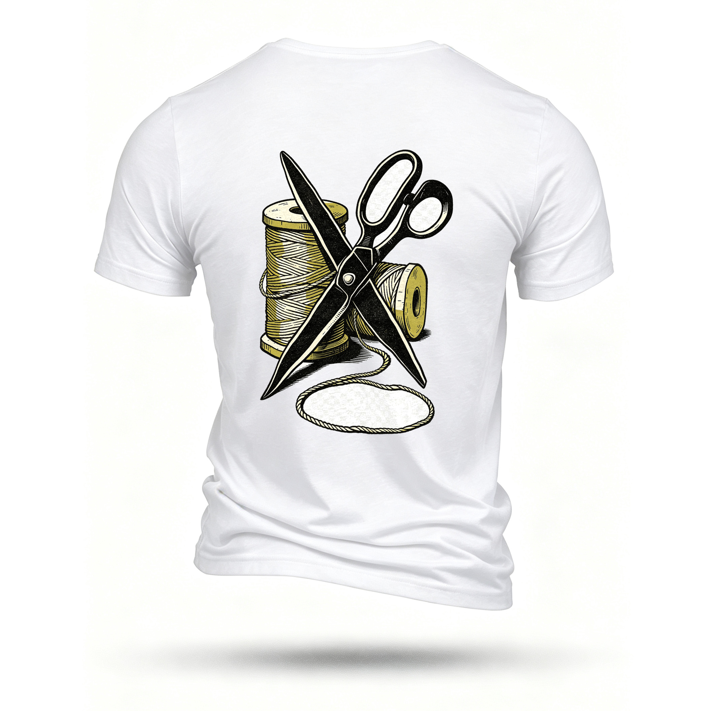 White T-shirt, back print