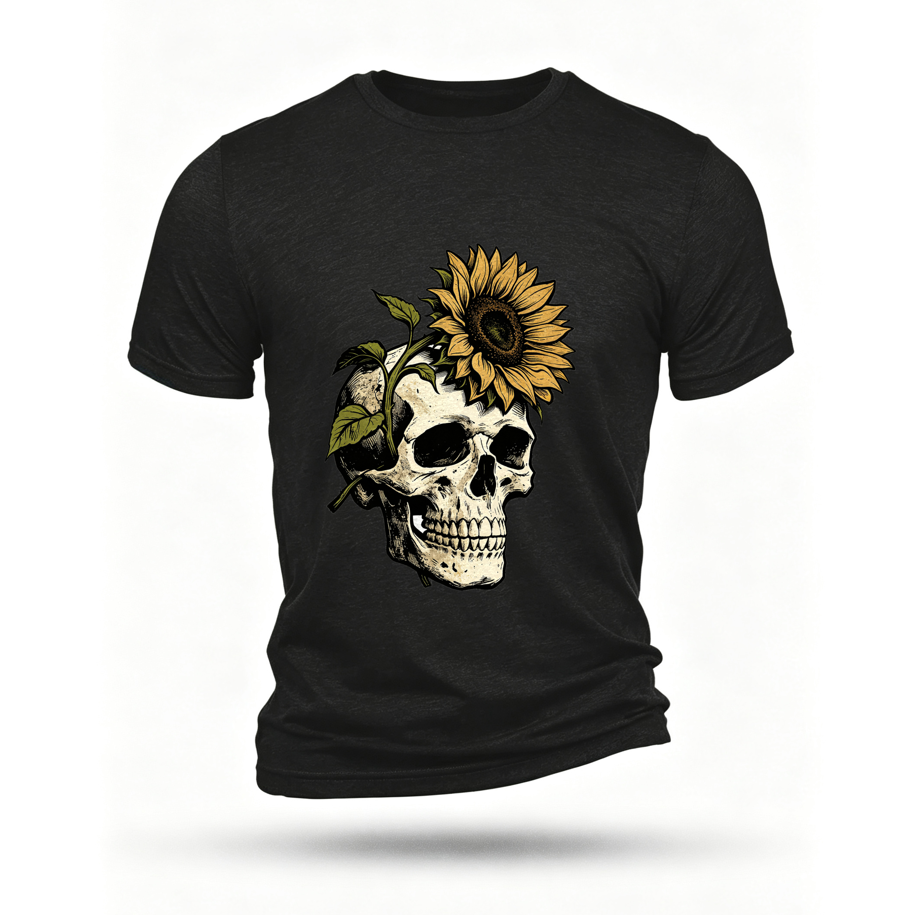 Black T-shirt, front print