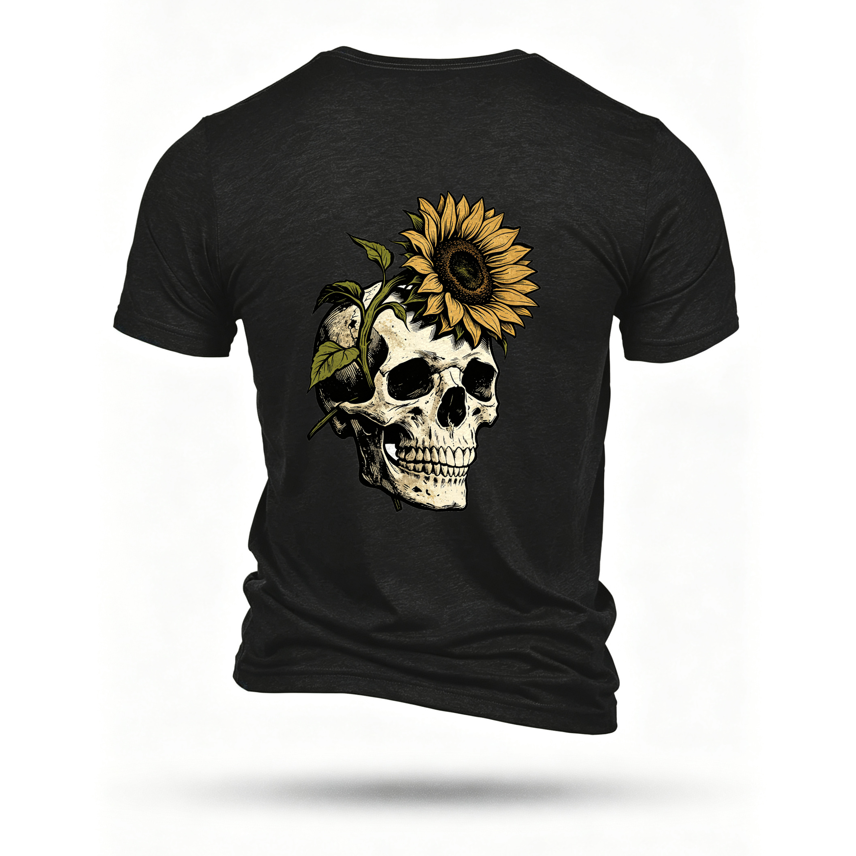 Black T-shirt, back print