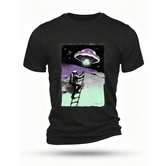 Black T-shirt, front print