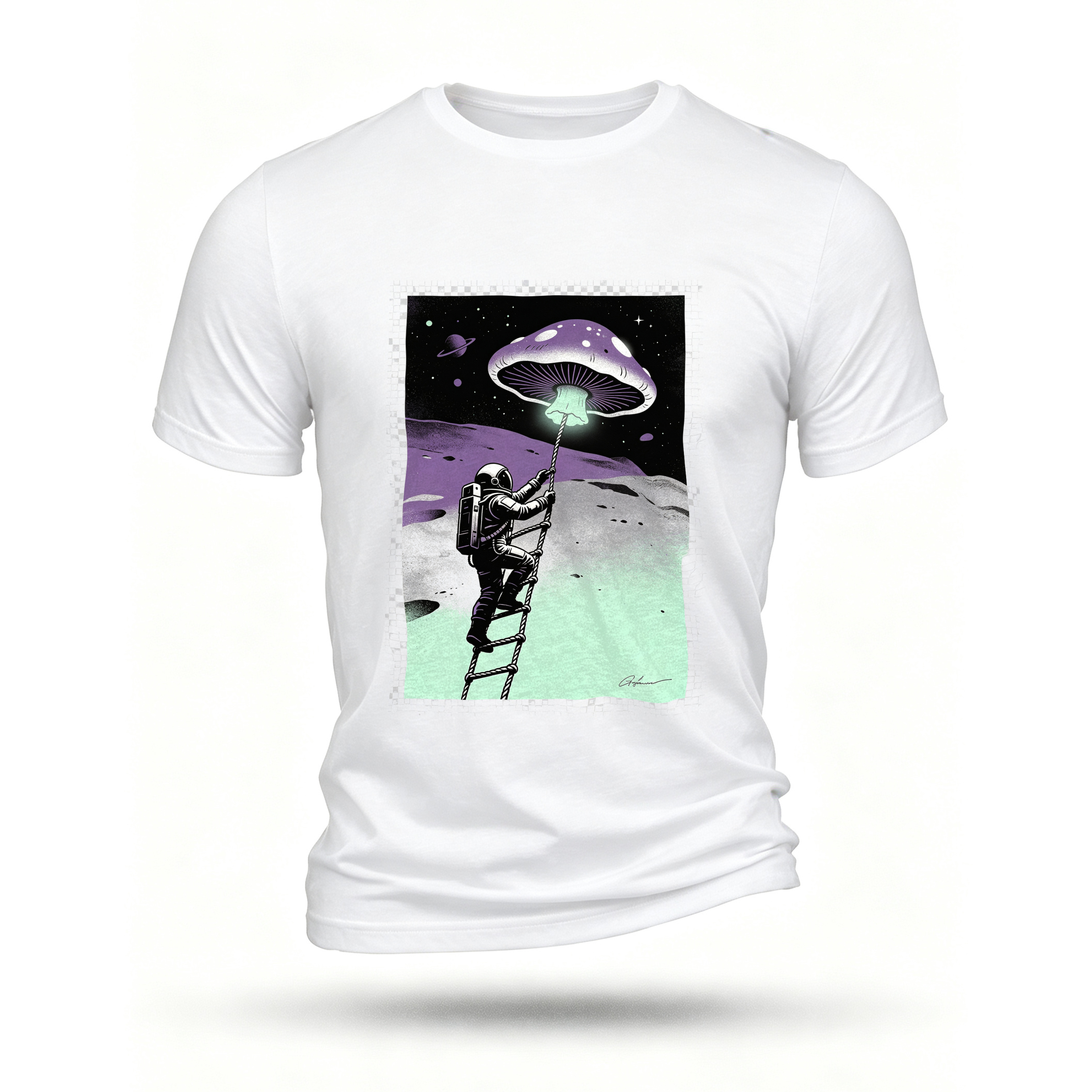 White T-shirt, front print