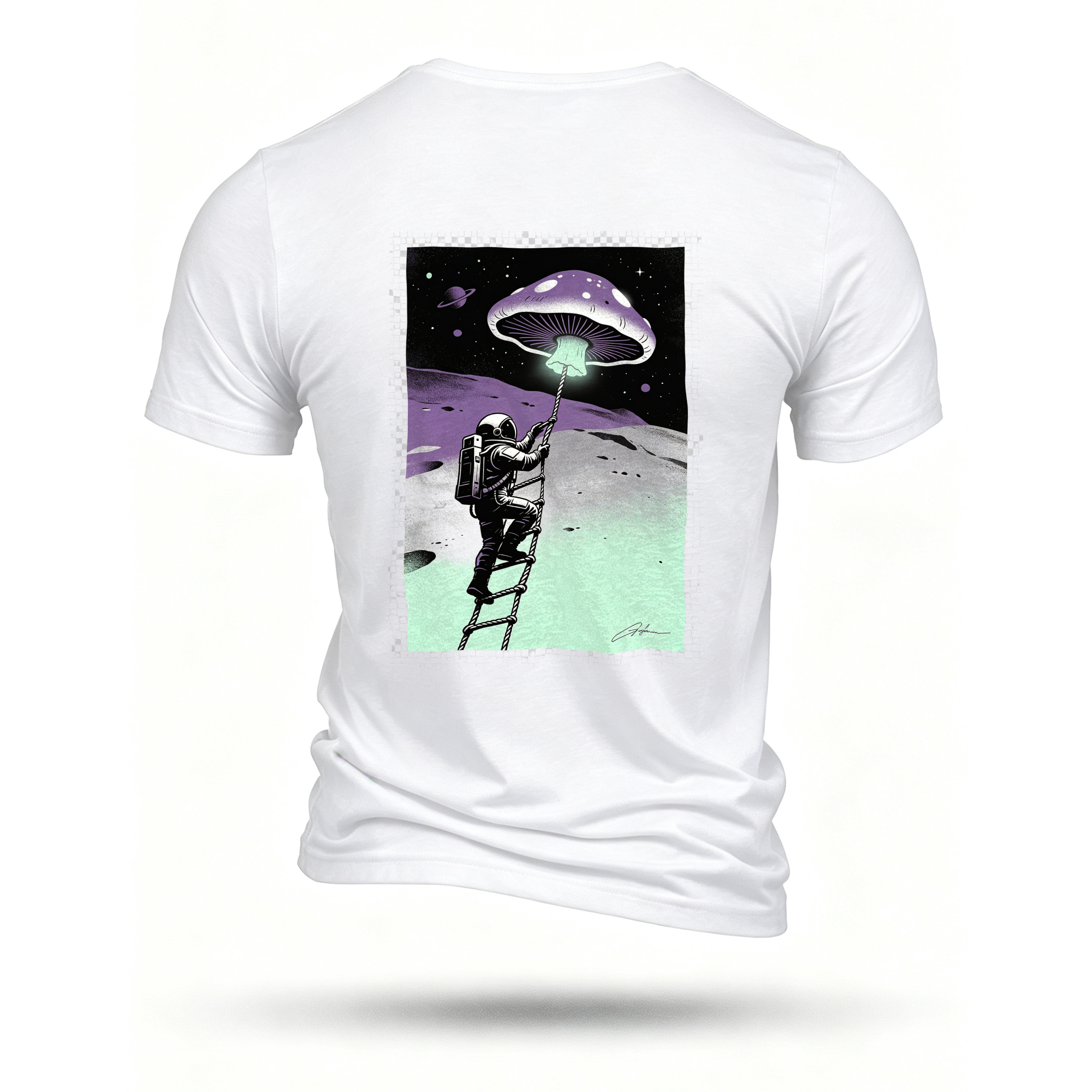 White T-shirt, back print