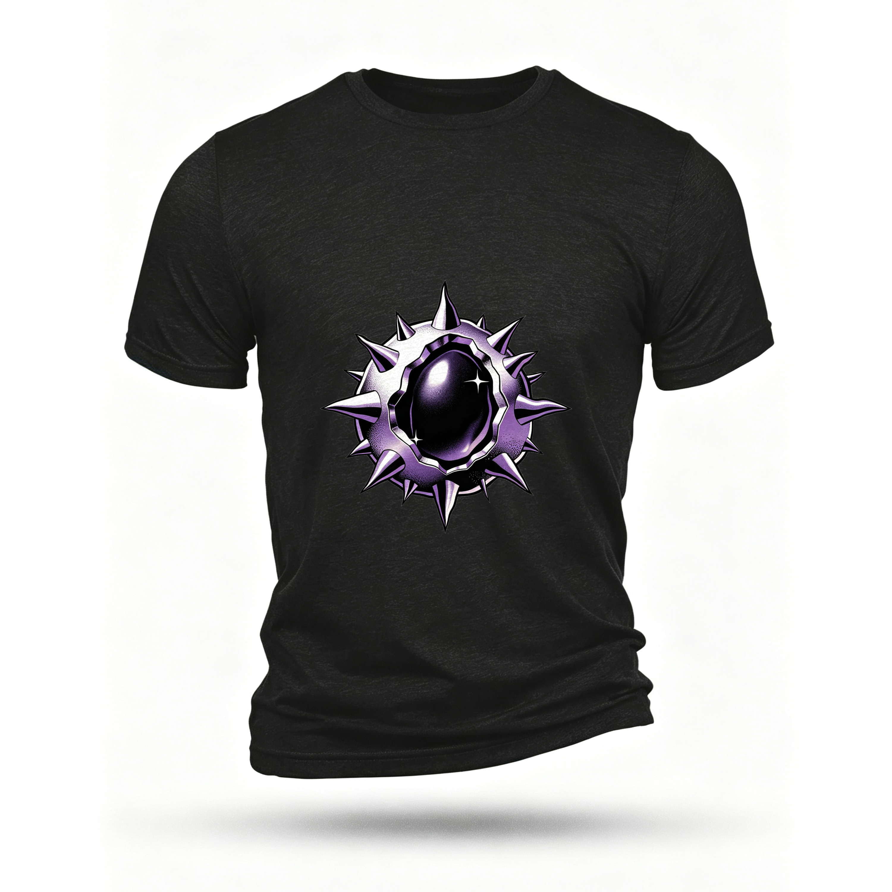 Black T-shirt, front print