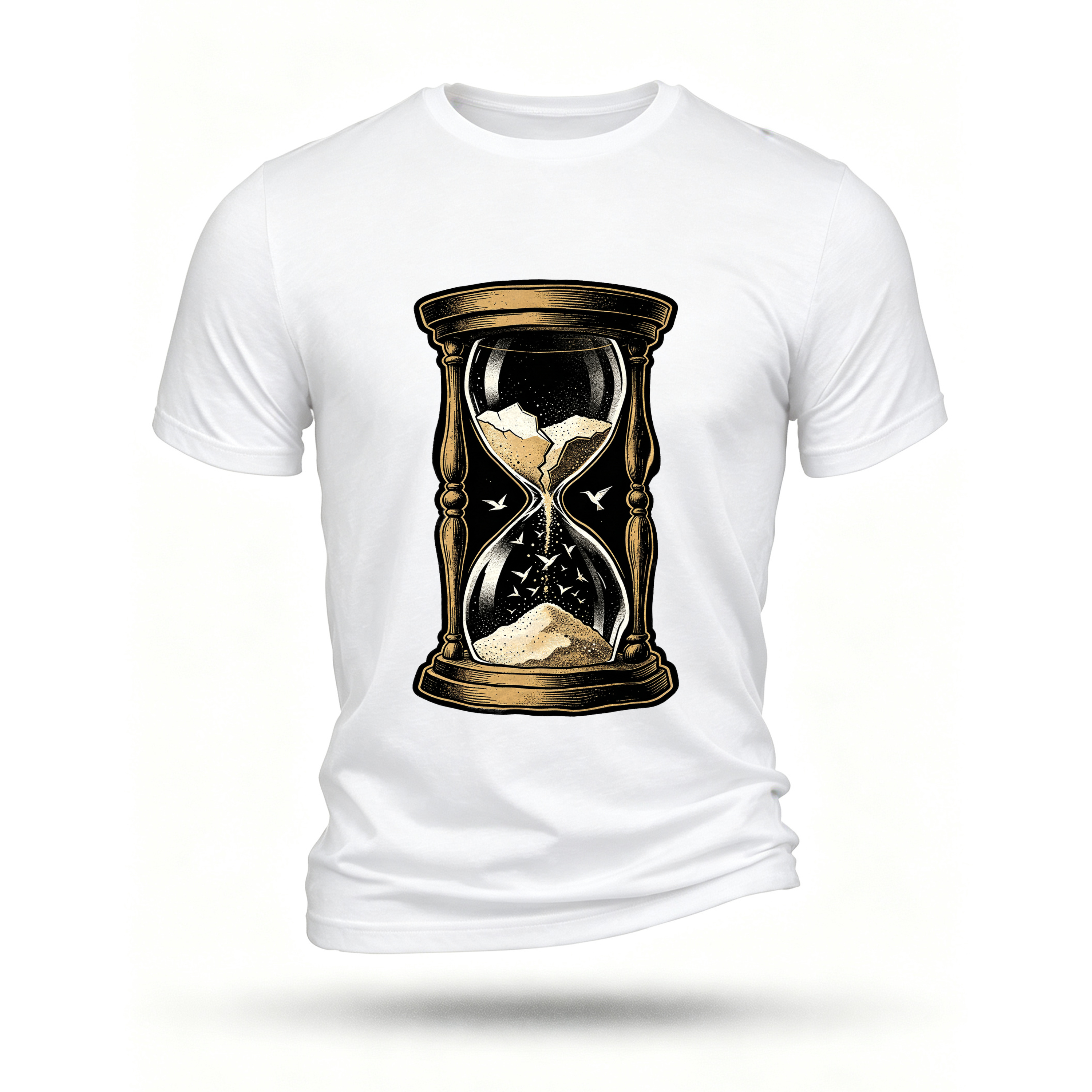 White T-shirt, front print