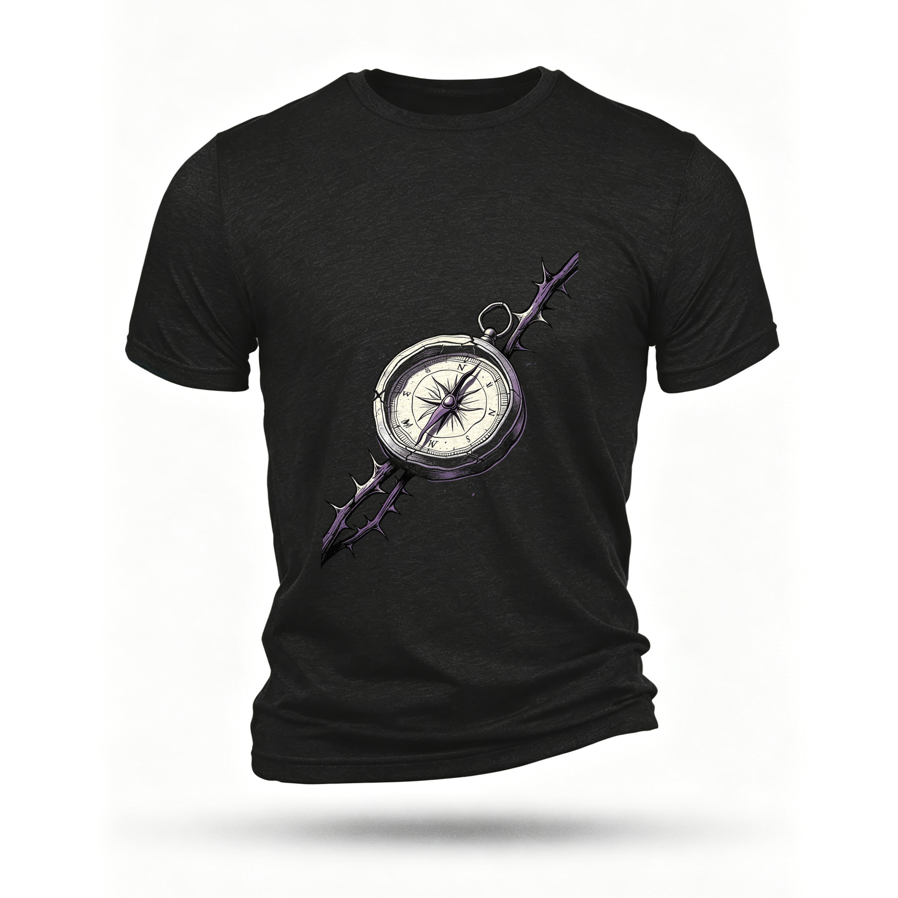 Black T-shirt, front print