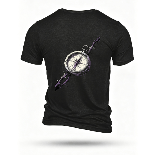 Black T-shirt, back print
