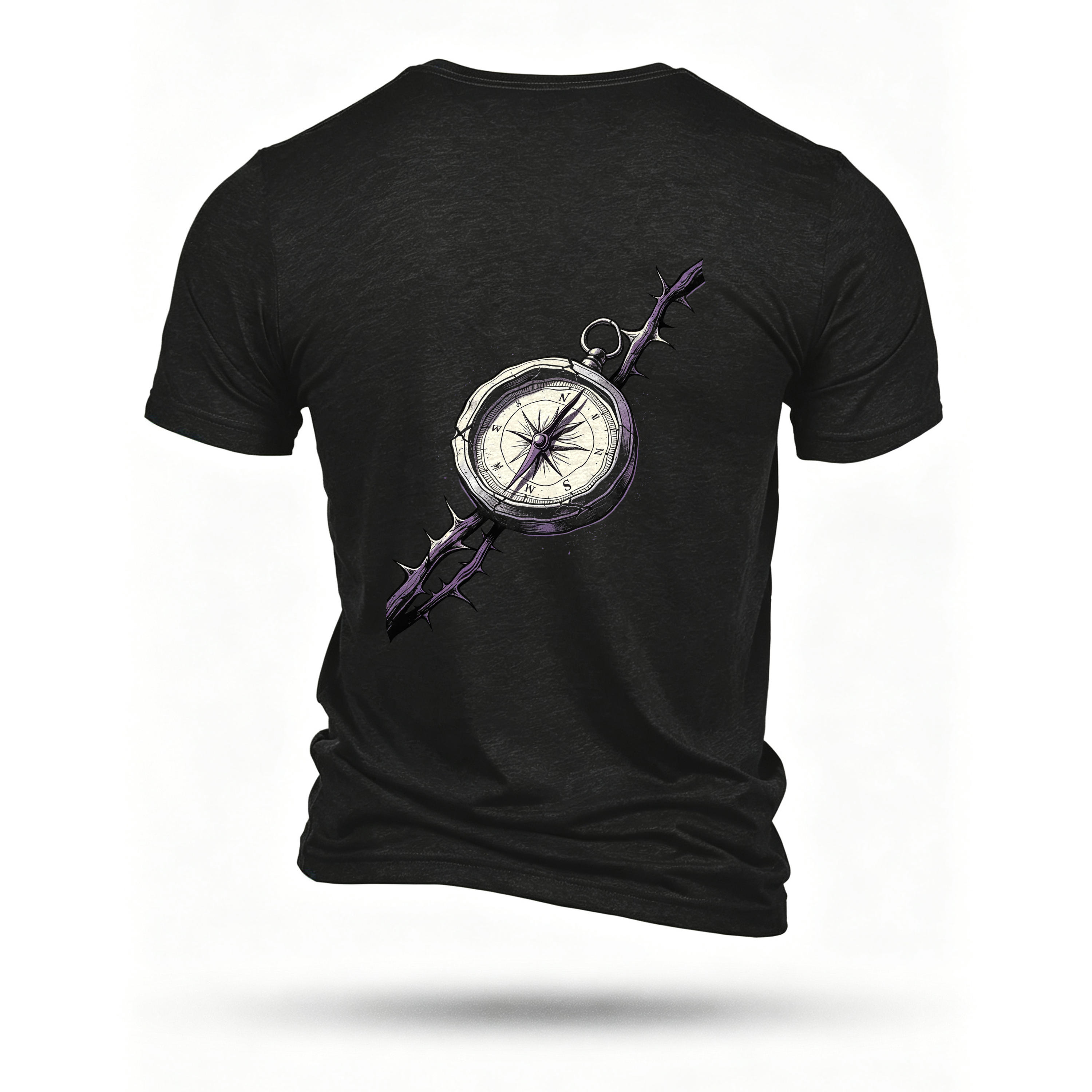 Black T-shirt, back print
