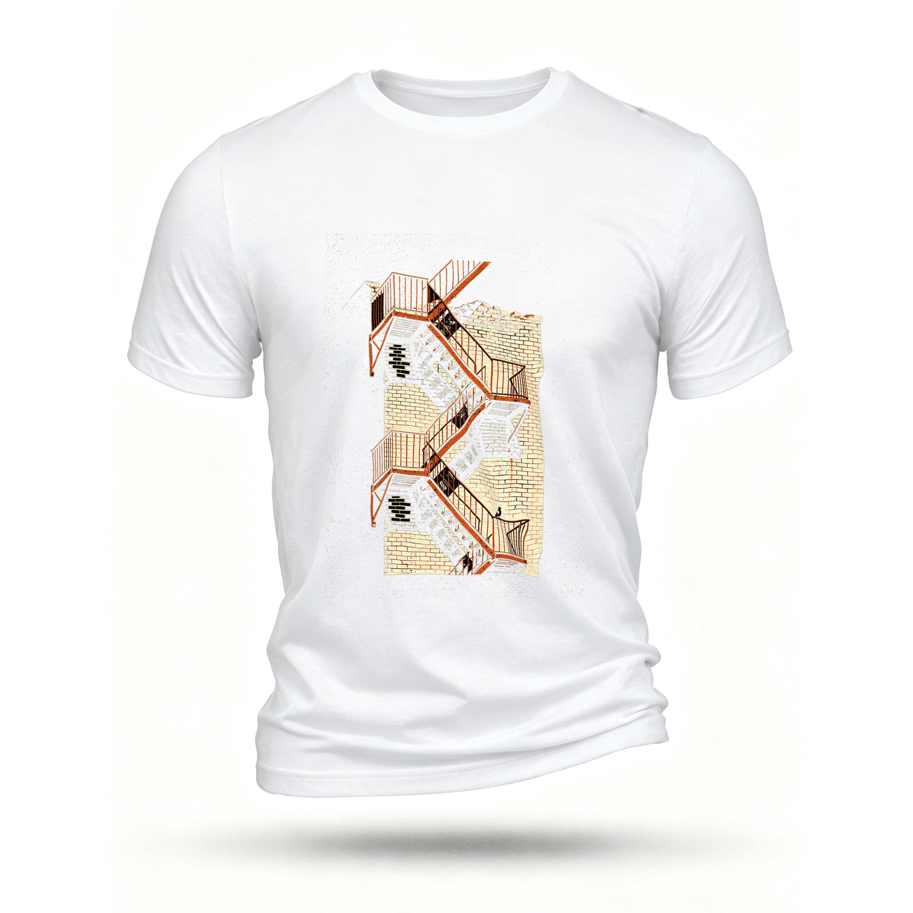 White T-shirt, front print