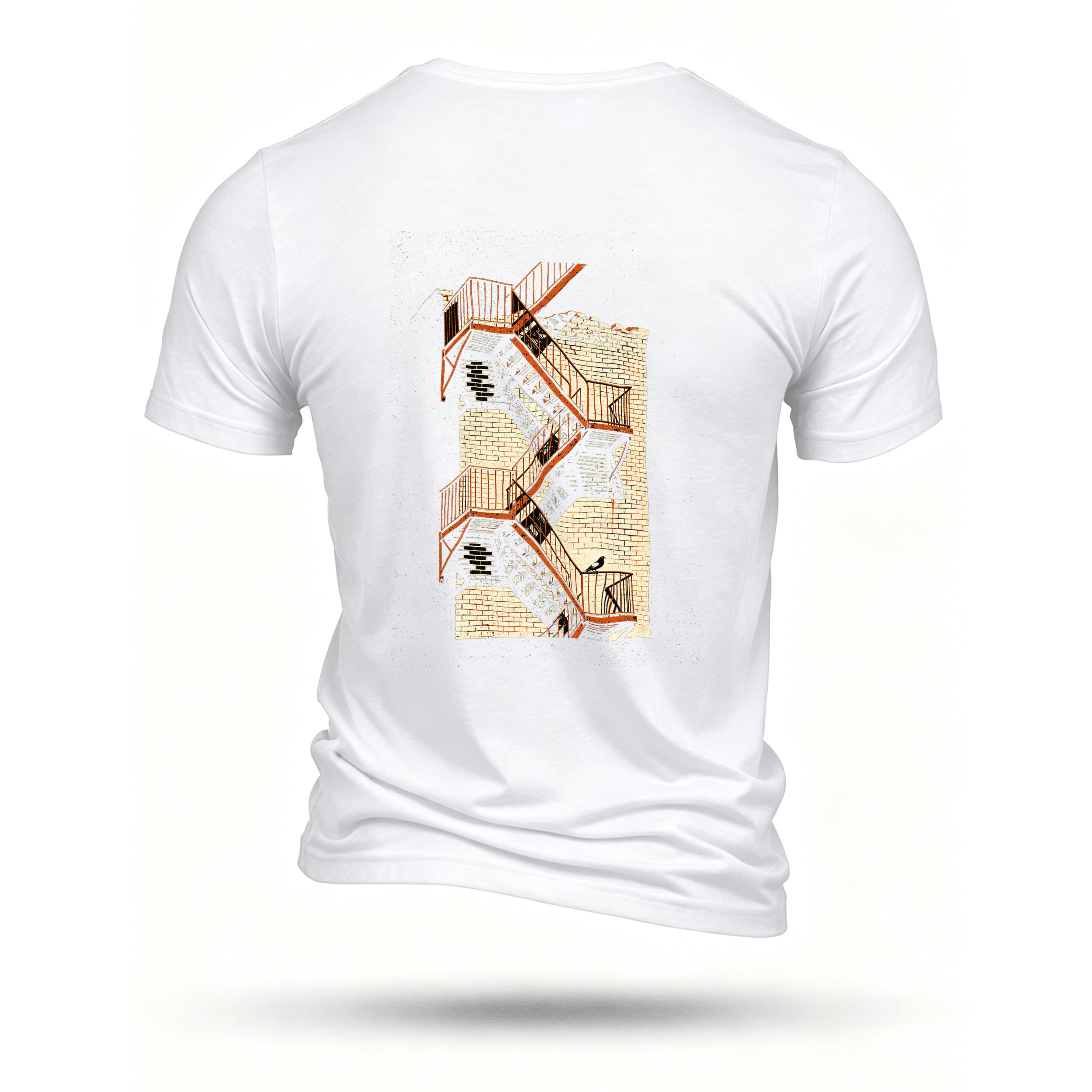 White T-shirt, back print