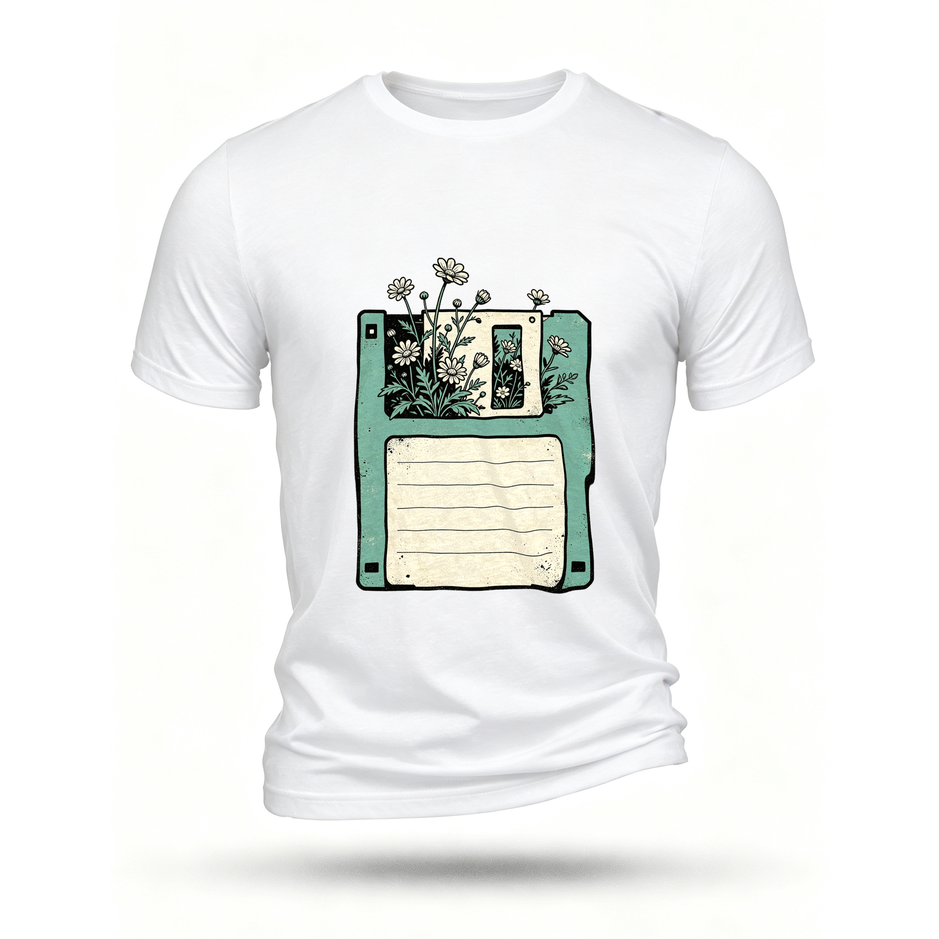 White T-shirt, front print