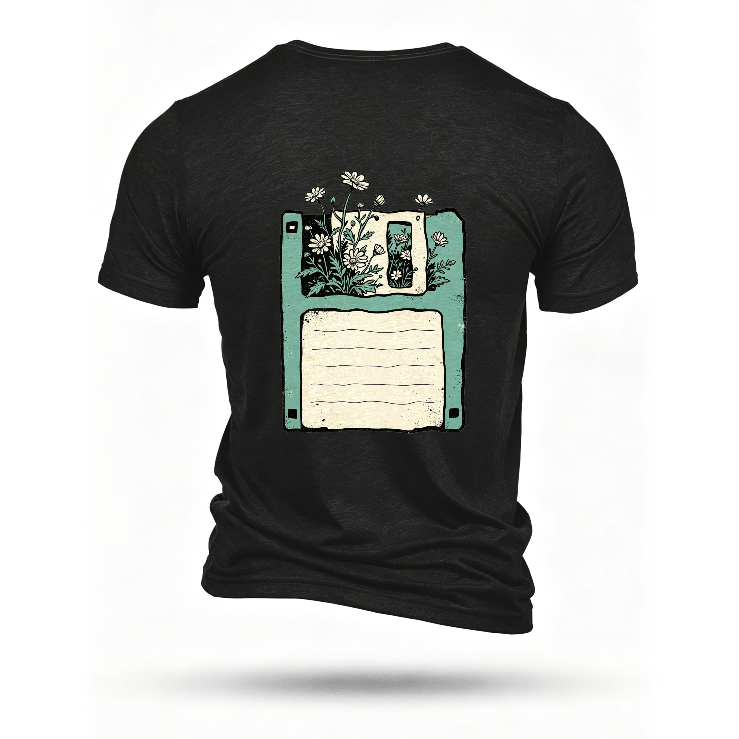 Black T-shirt, back print