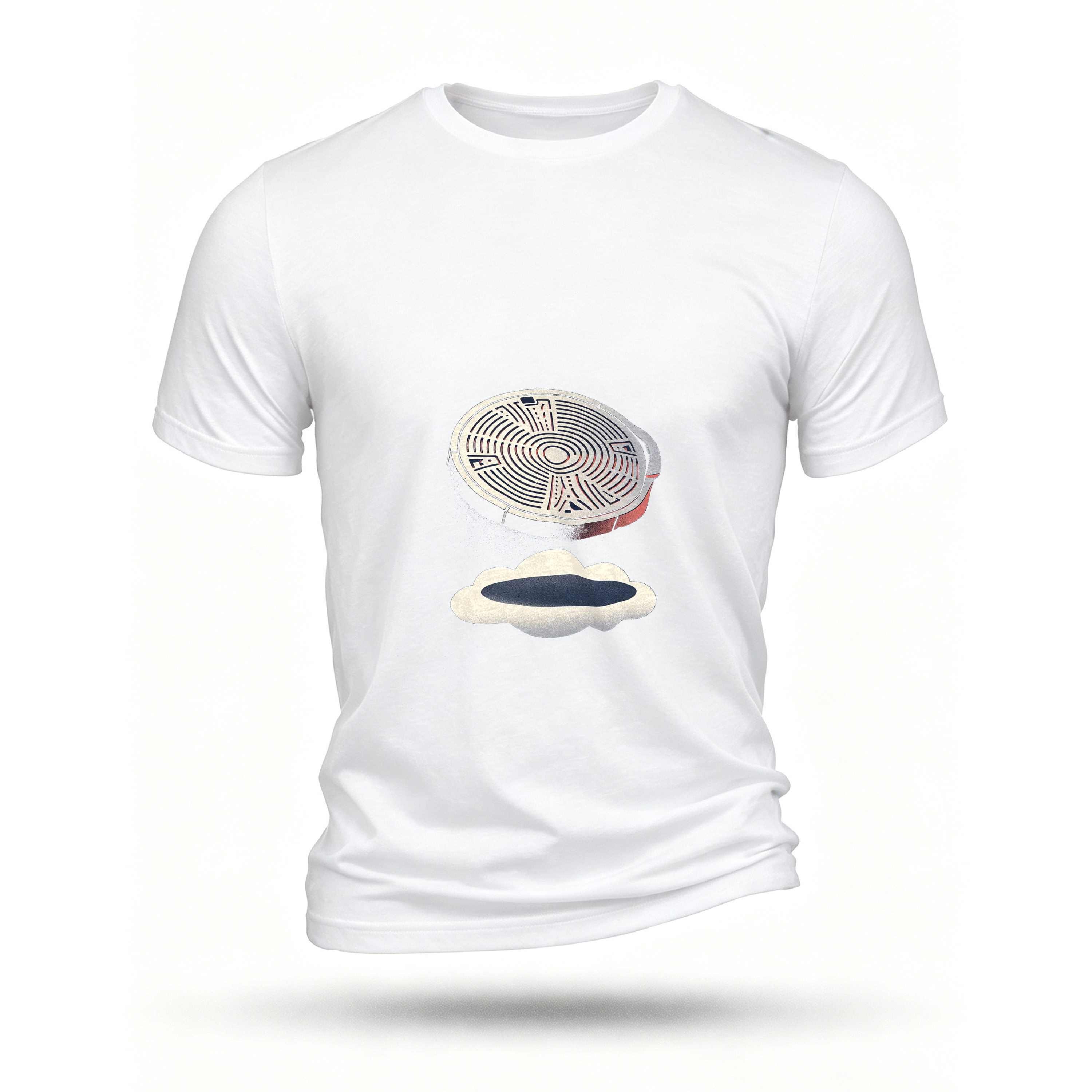 White T-shirt, front print