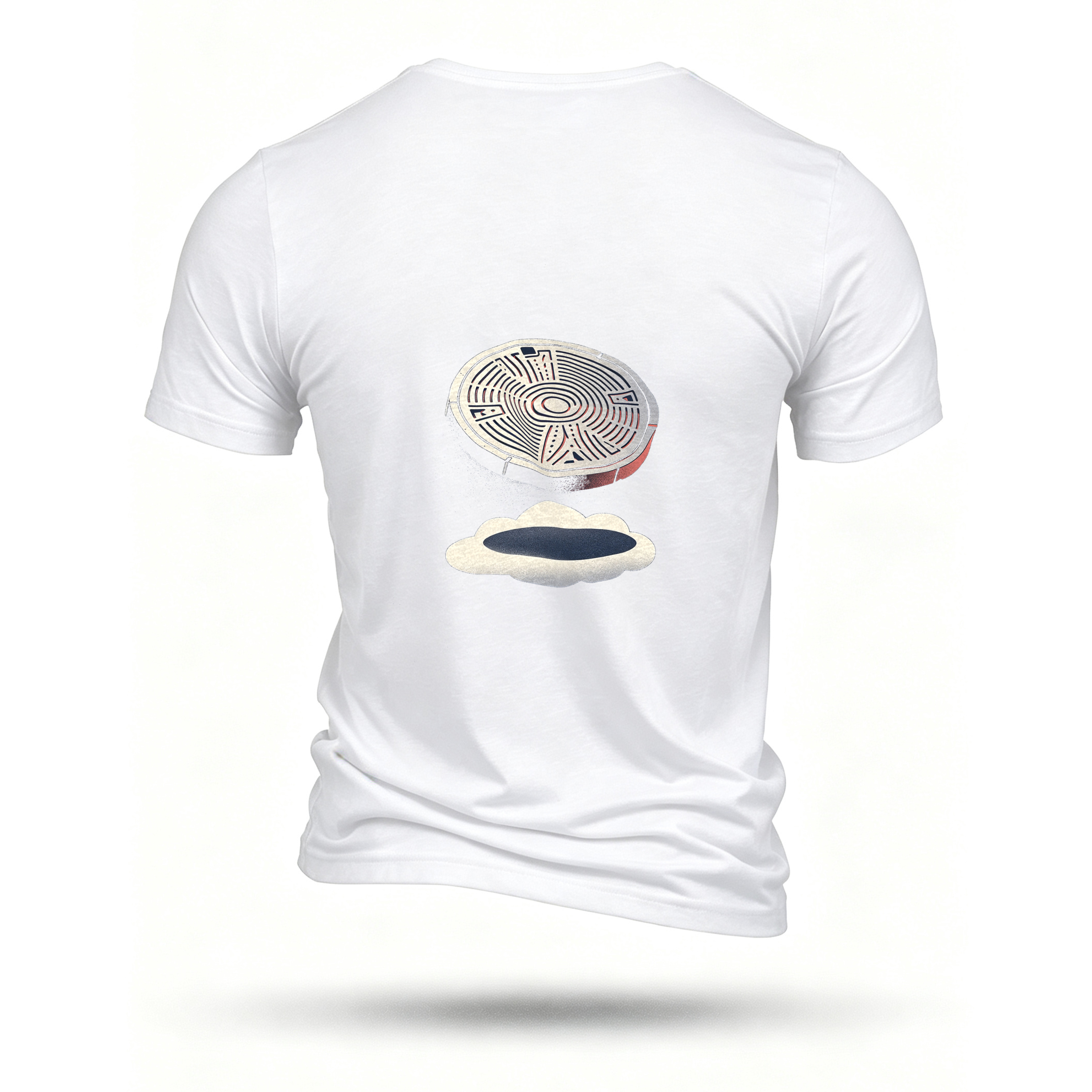 White T-shirt, back print