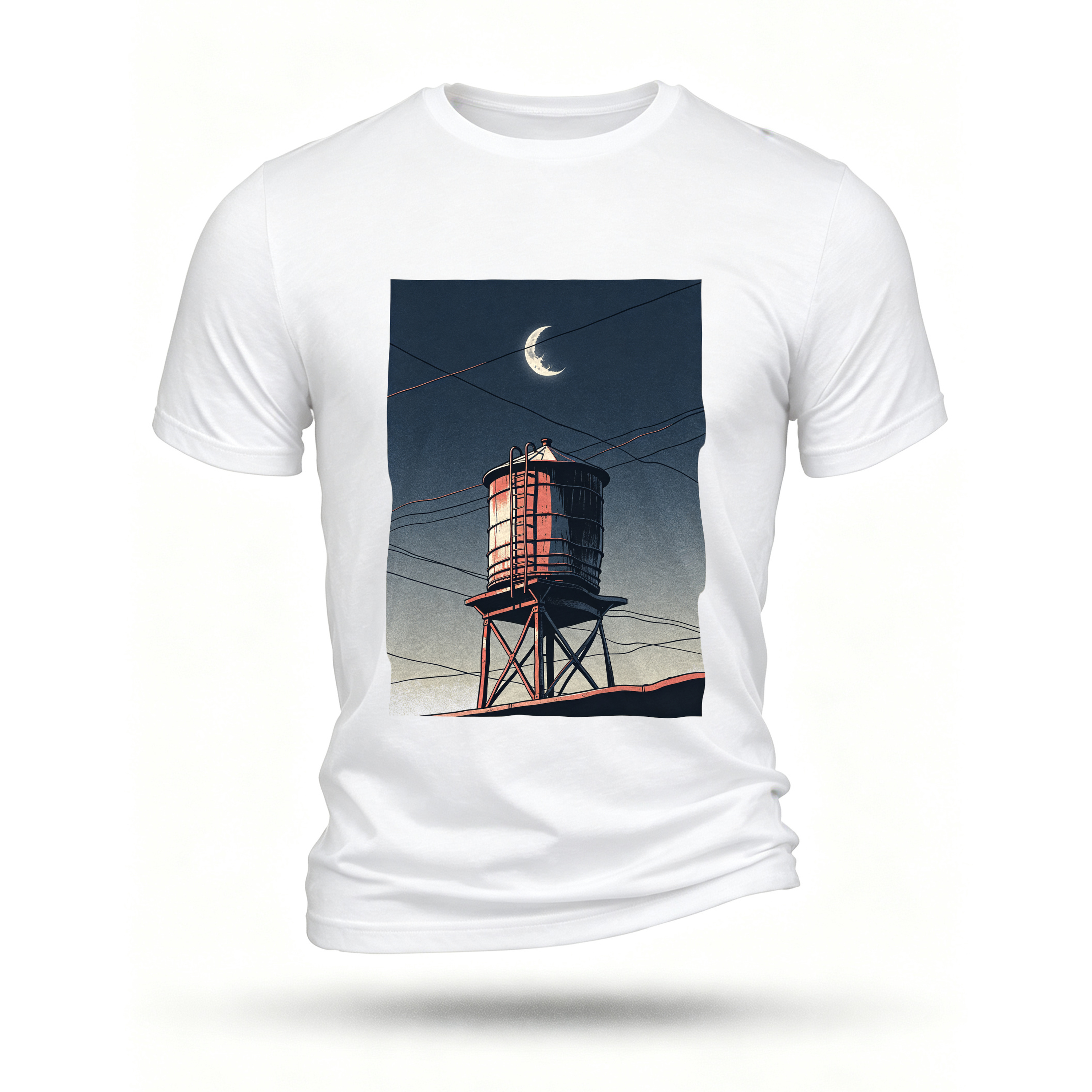 White T-shirt, front print