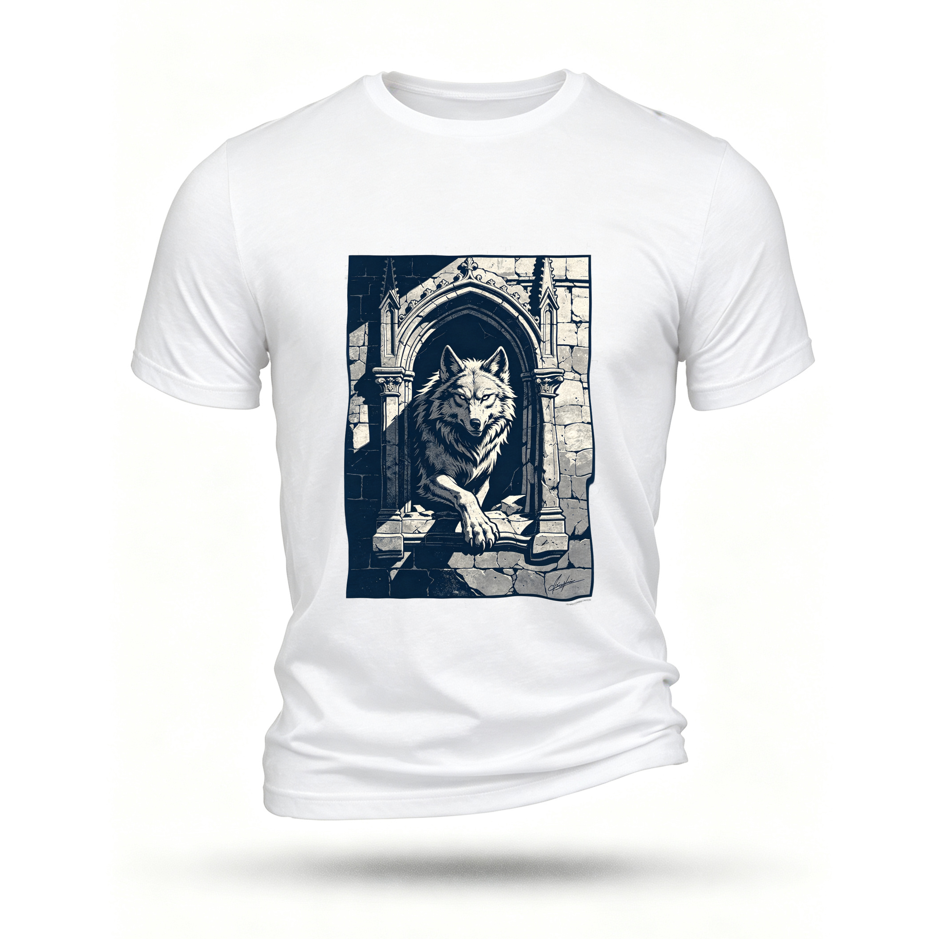 White T-shirt, front print
