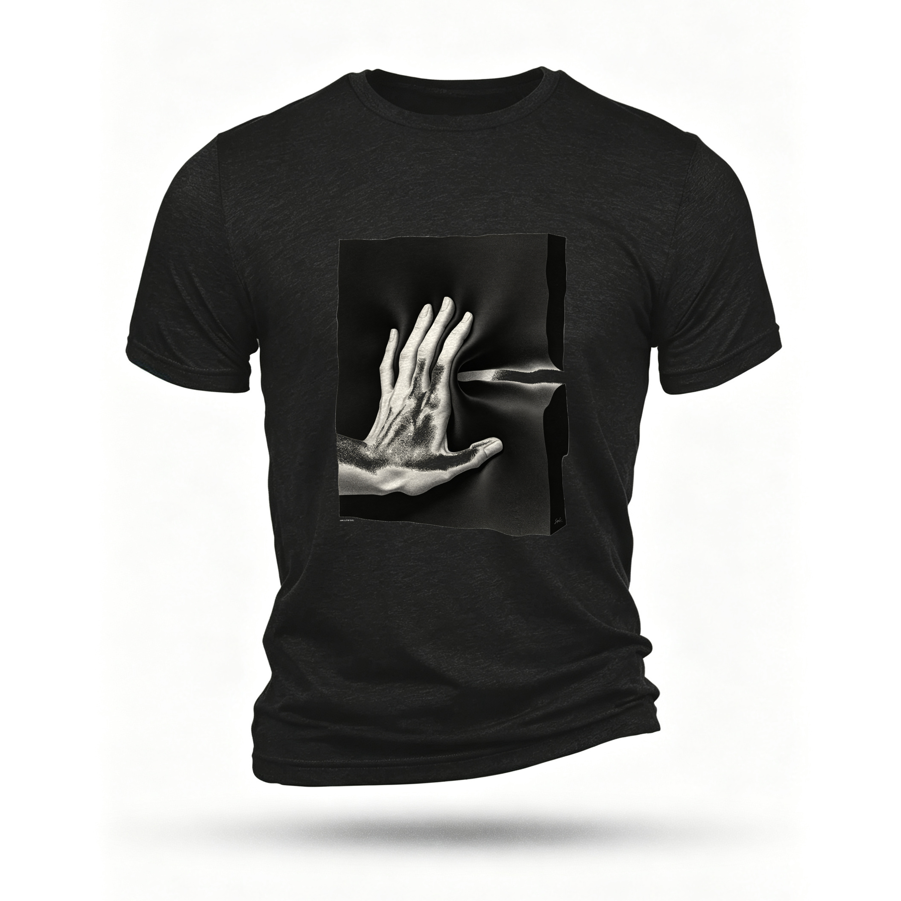 Black T-shirt, front print