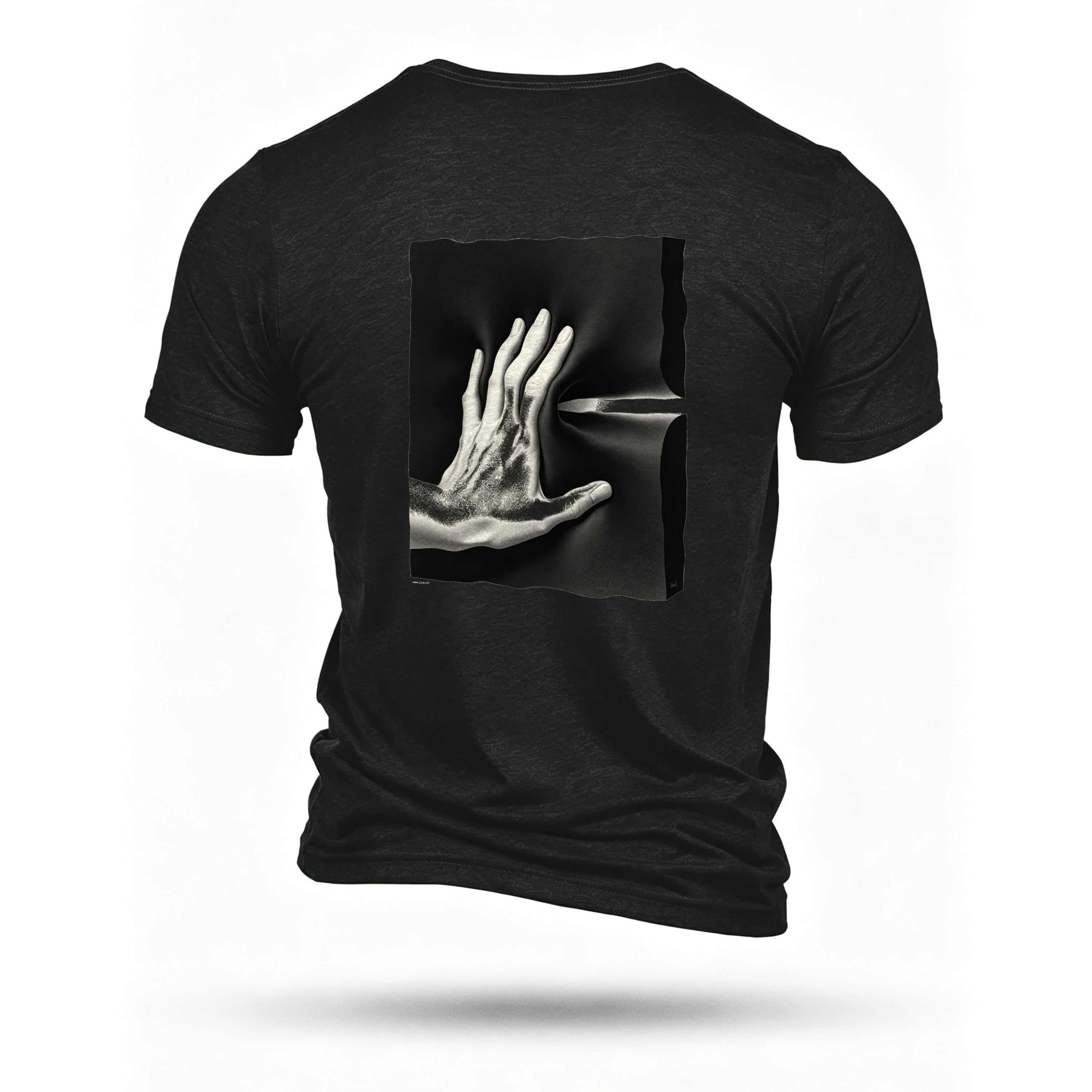 Black T-shirt, back print