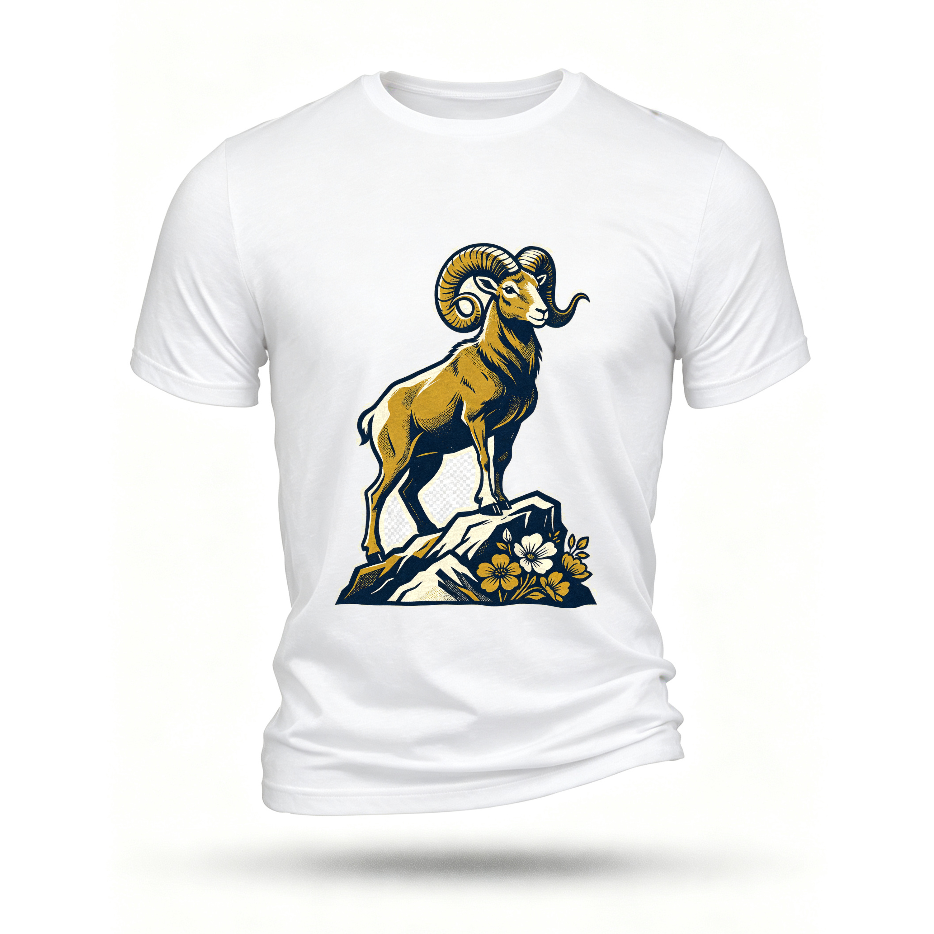 White T-shirt, front print