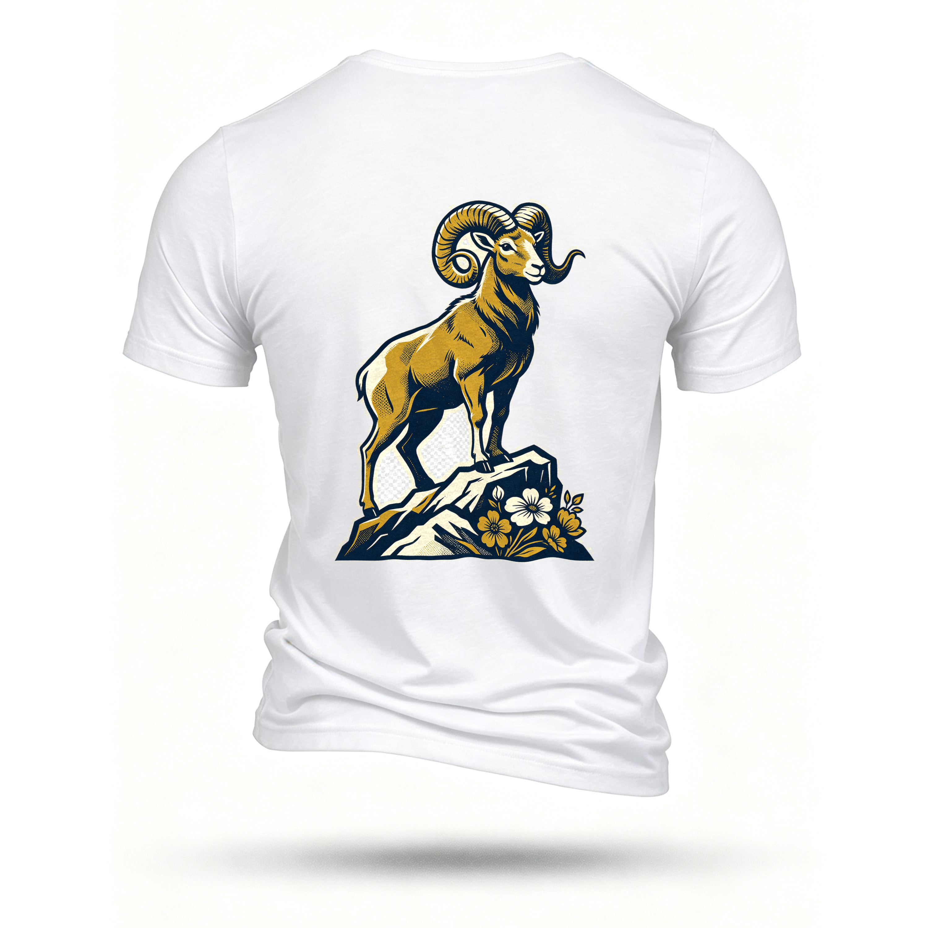 White T-shirt, back print