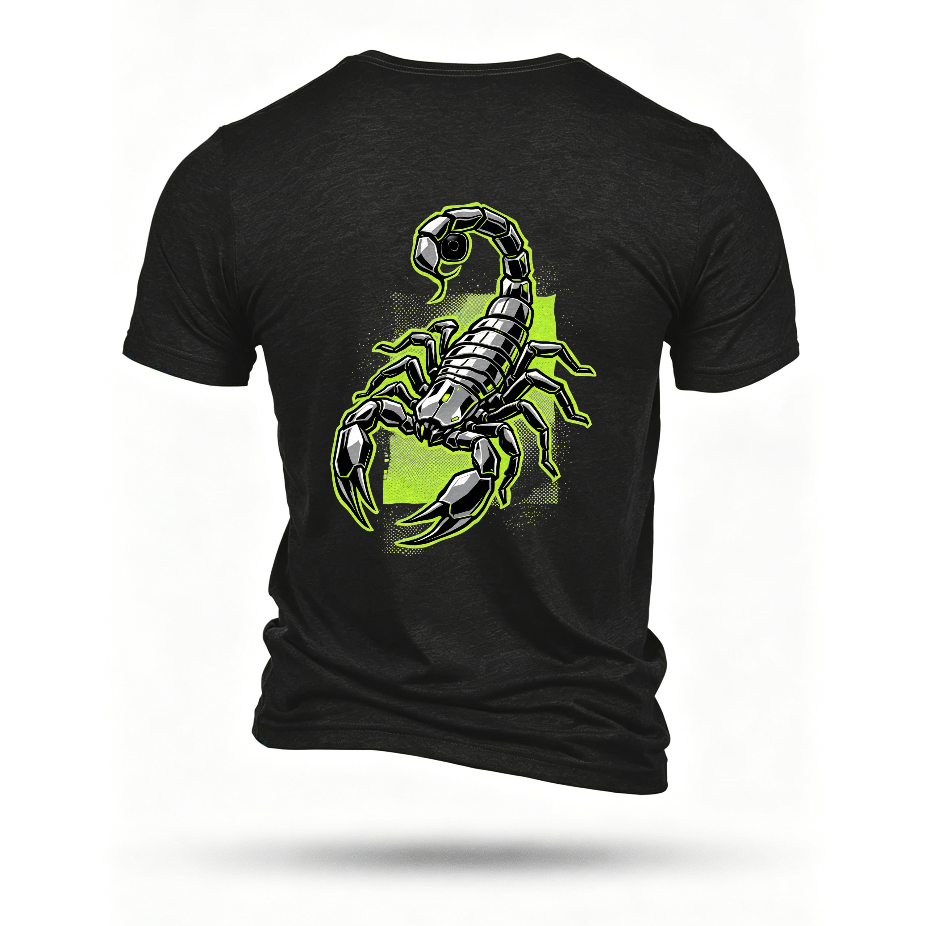 Black T-shirt, back print
