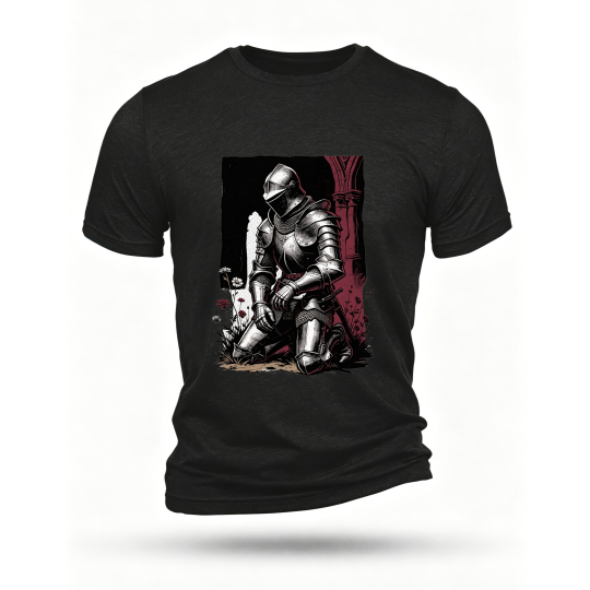 Black T-shirt, front print