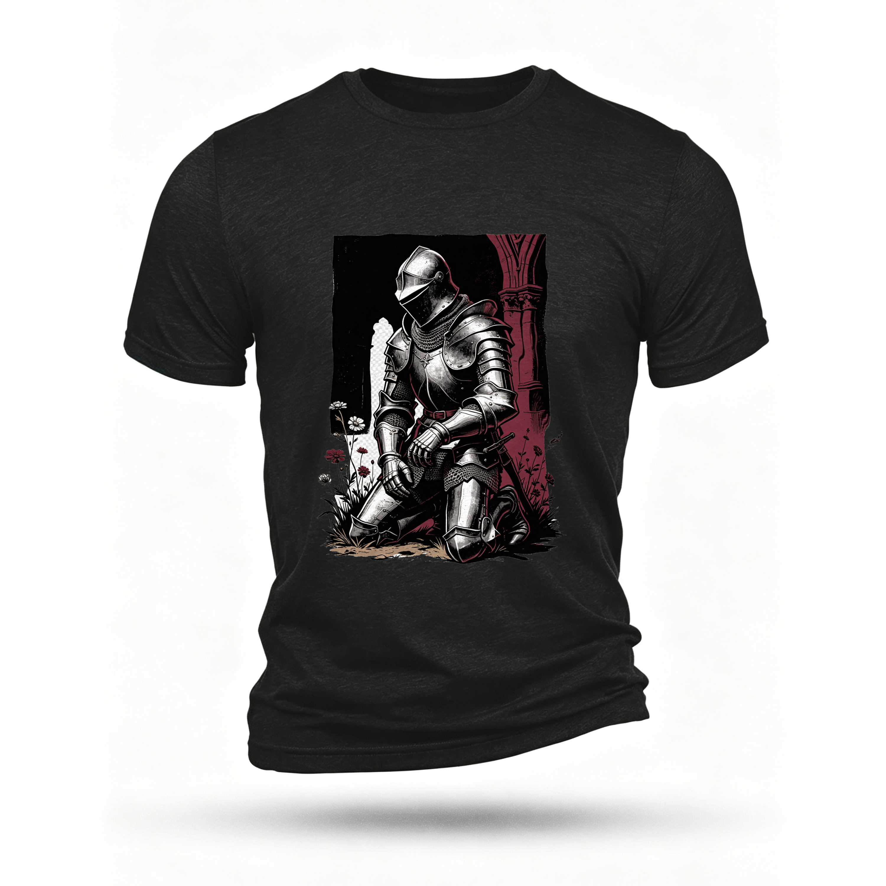 Black T-shirt, front print