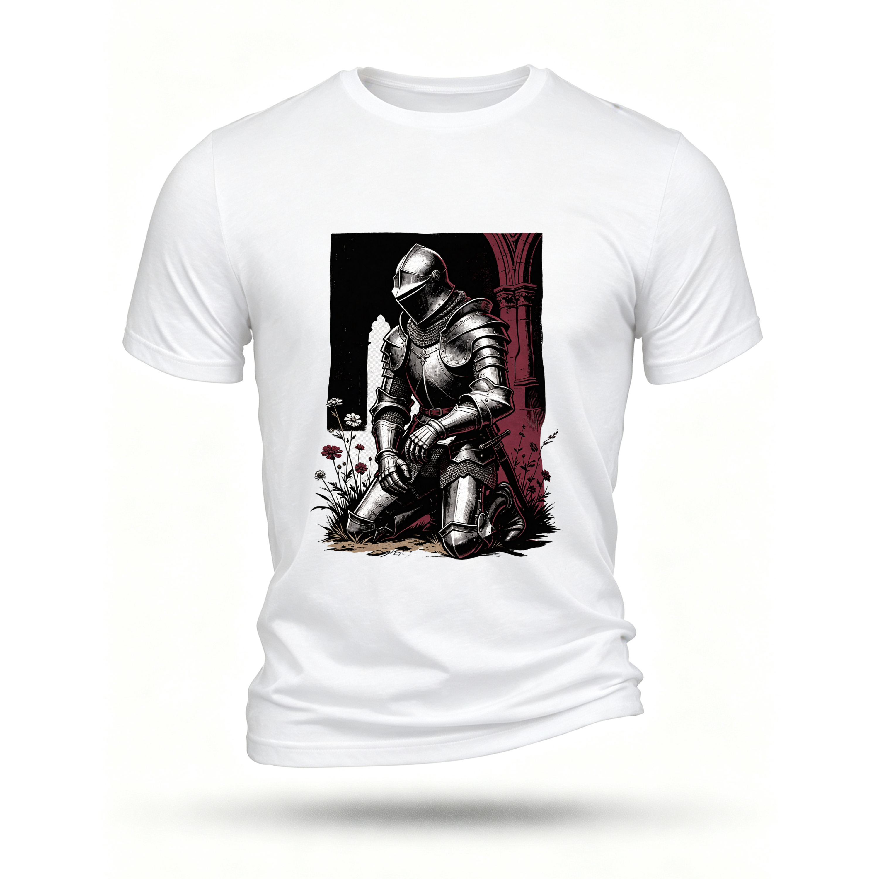 White T-shirt, front print