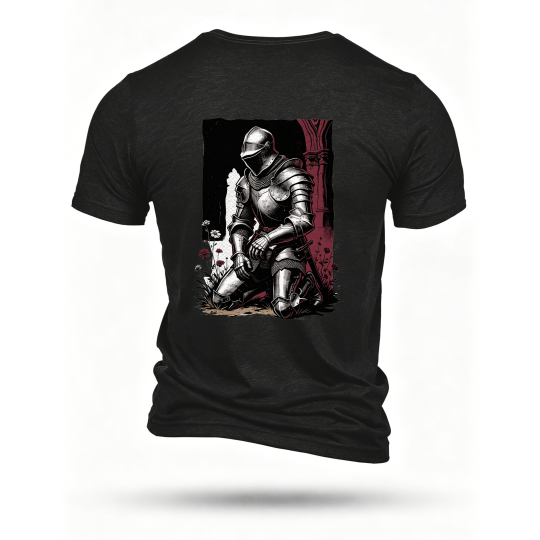 Black T-shirt, back print