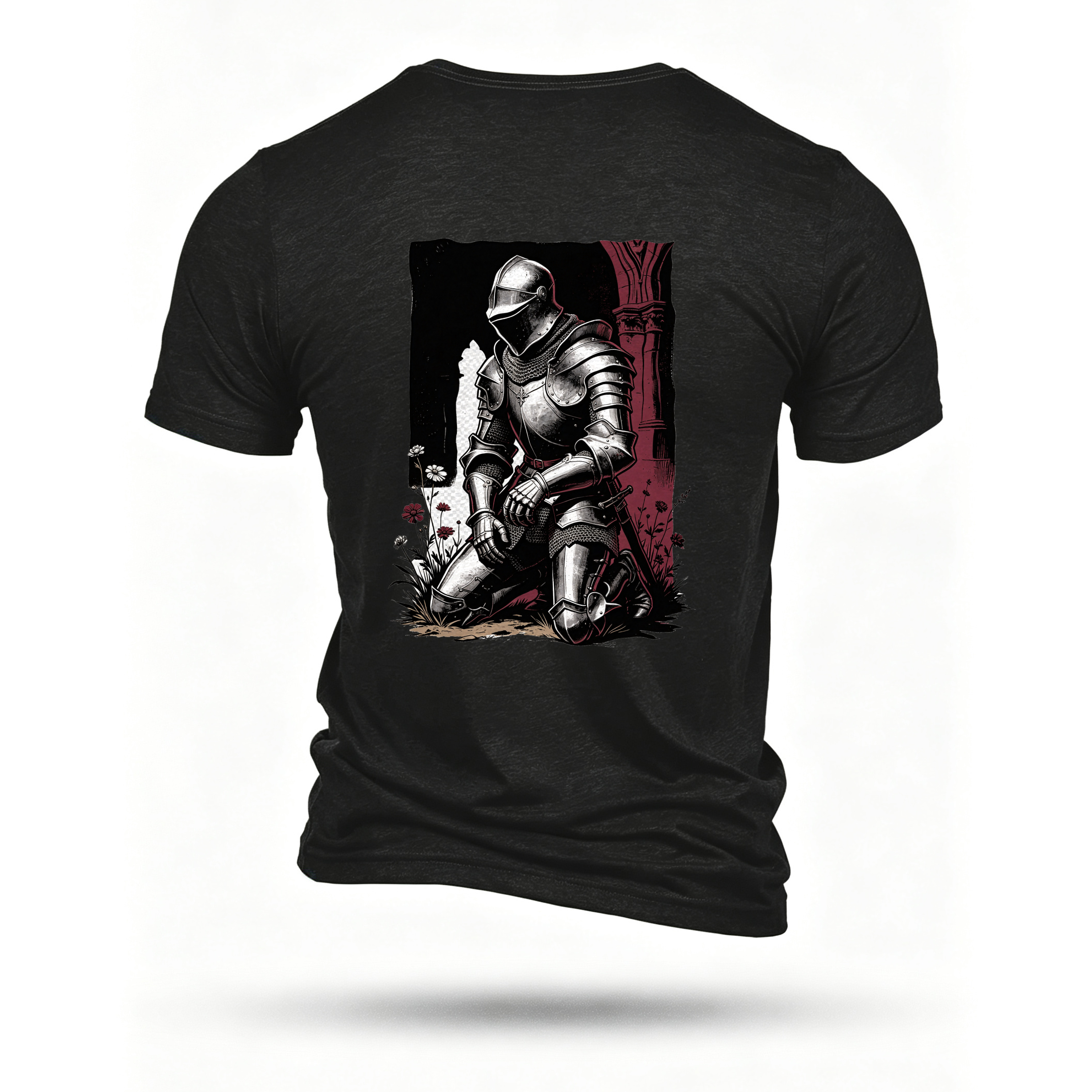 Black T-shirt, back print