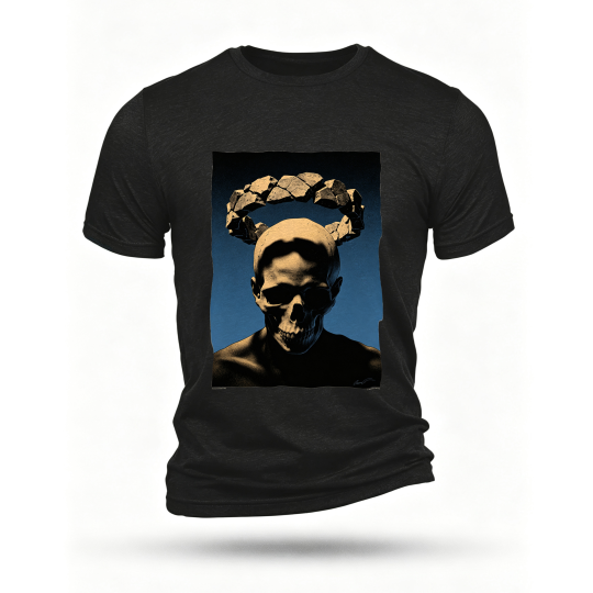Black T-shirt, front print