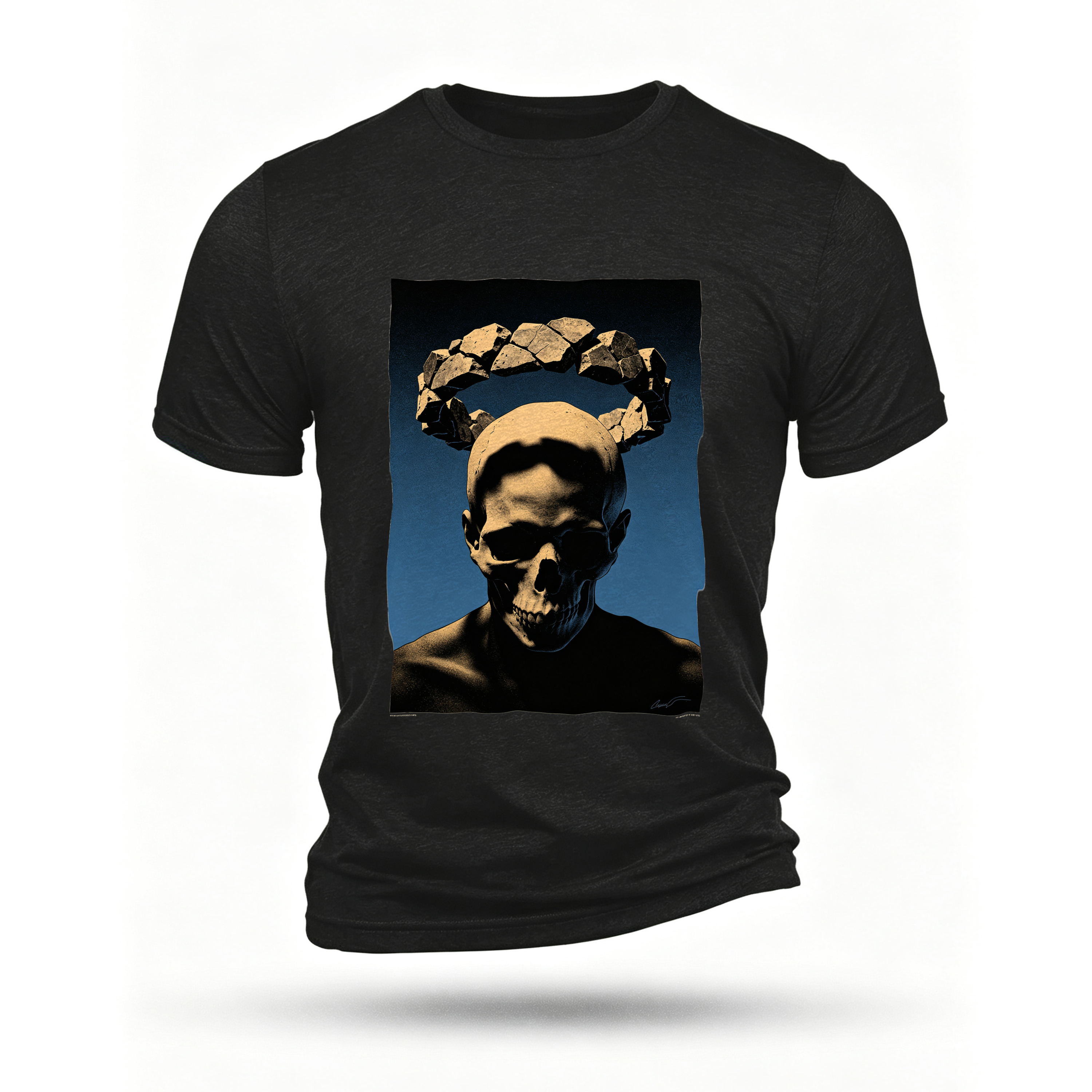 Black T-shirt, front print