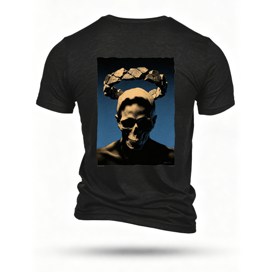 Black T-shirt, back print