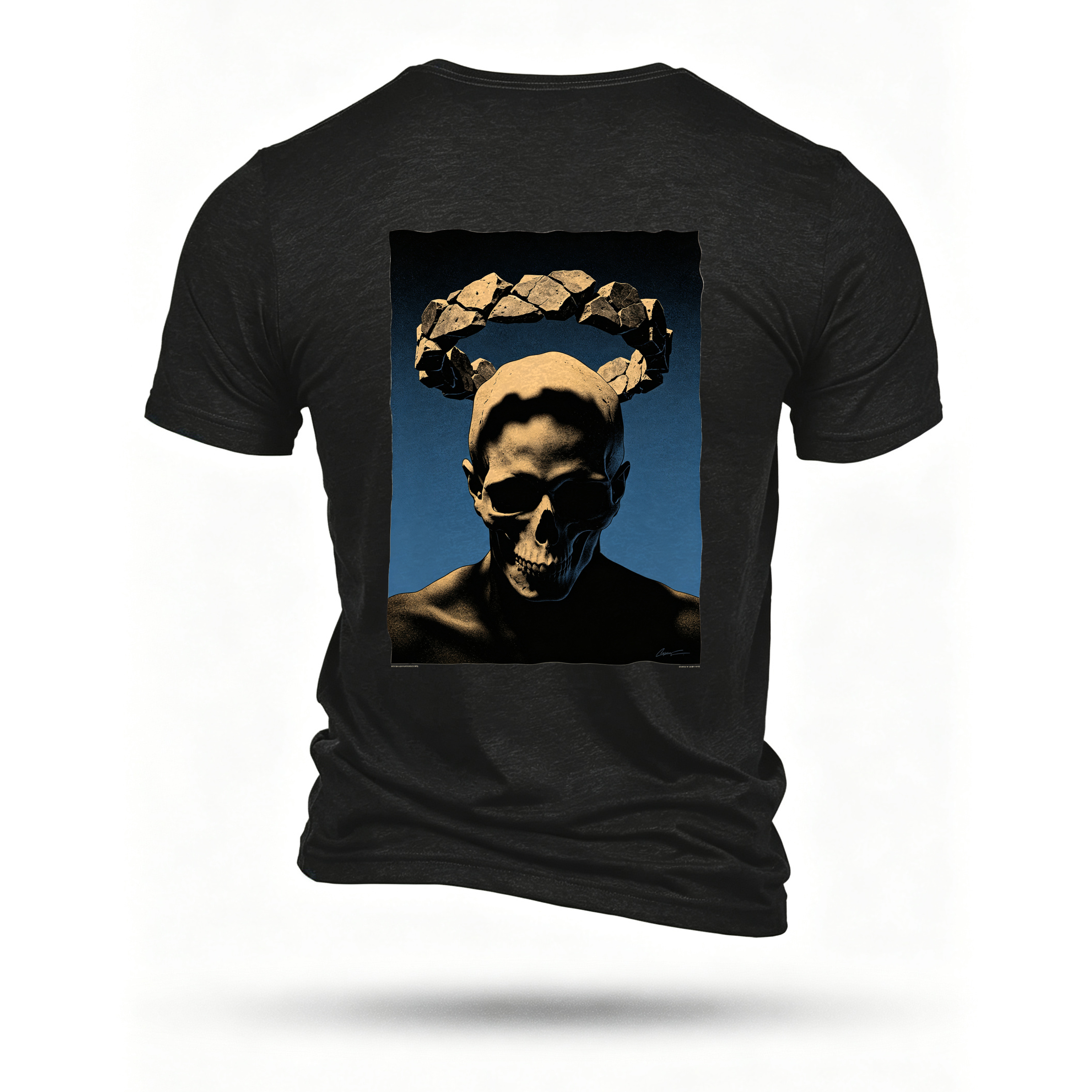 Black T-shirt, back print
