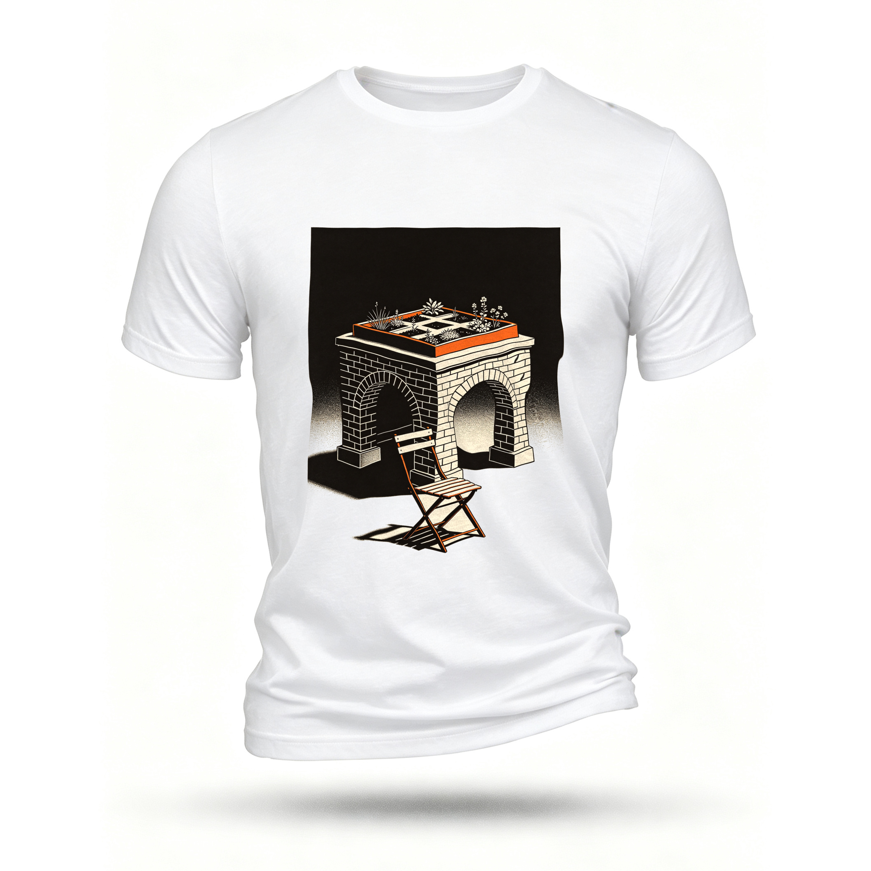White T-shirt, front print