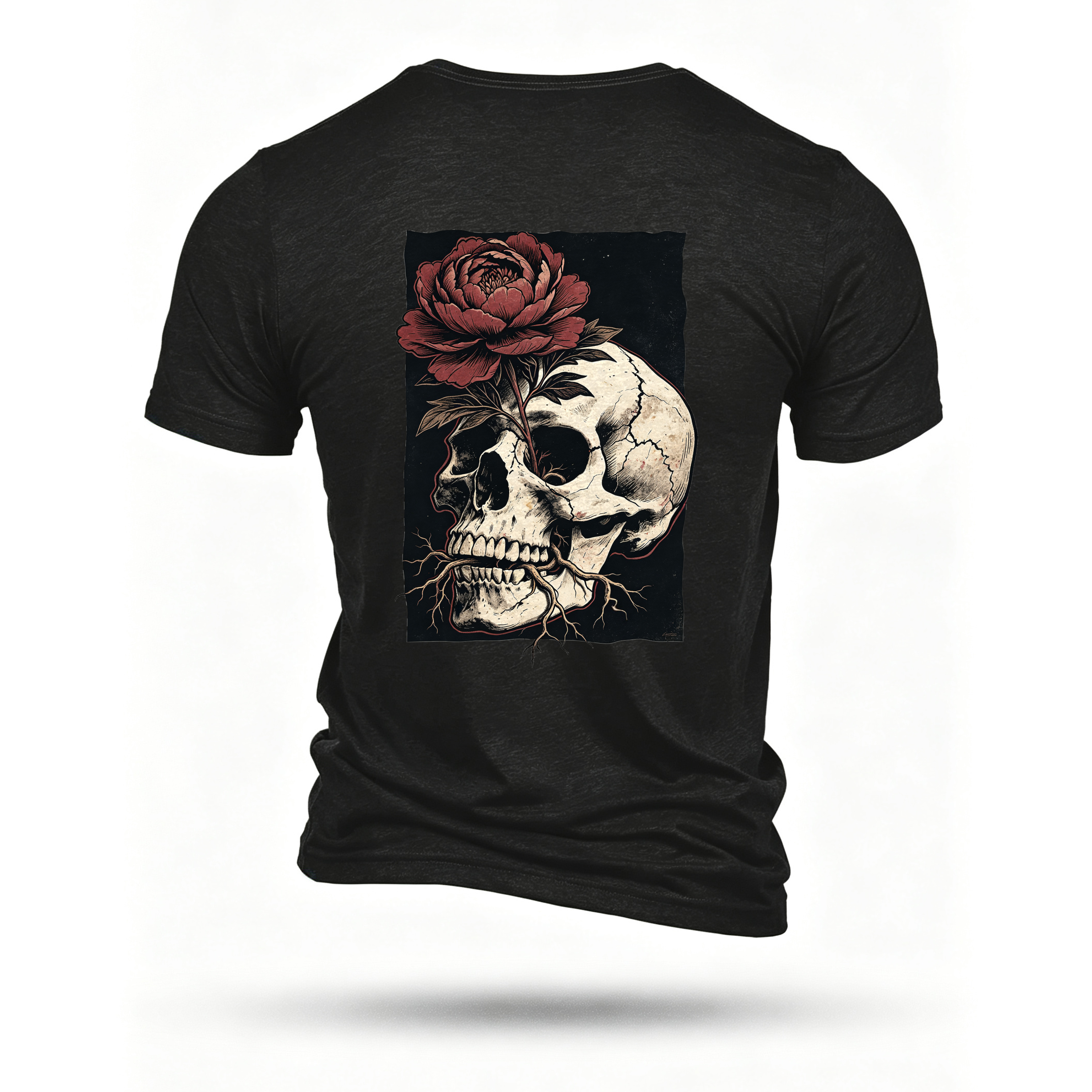 Black T-shirt, back print
