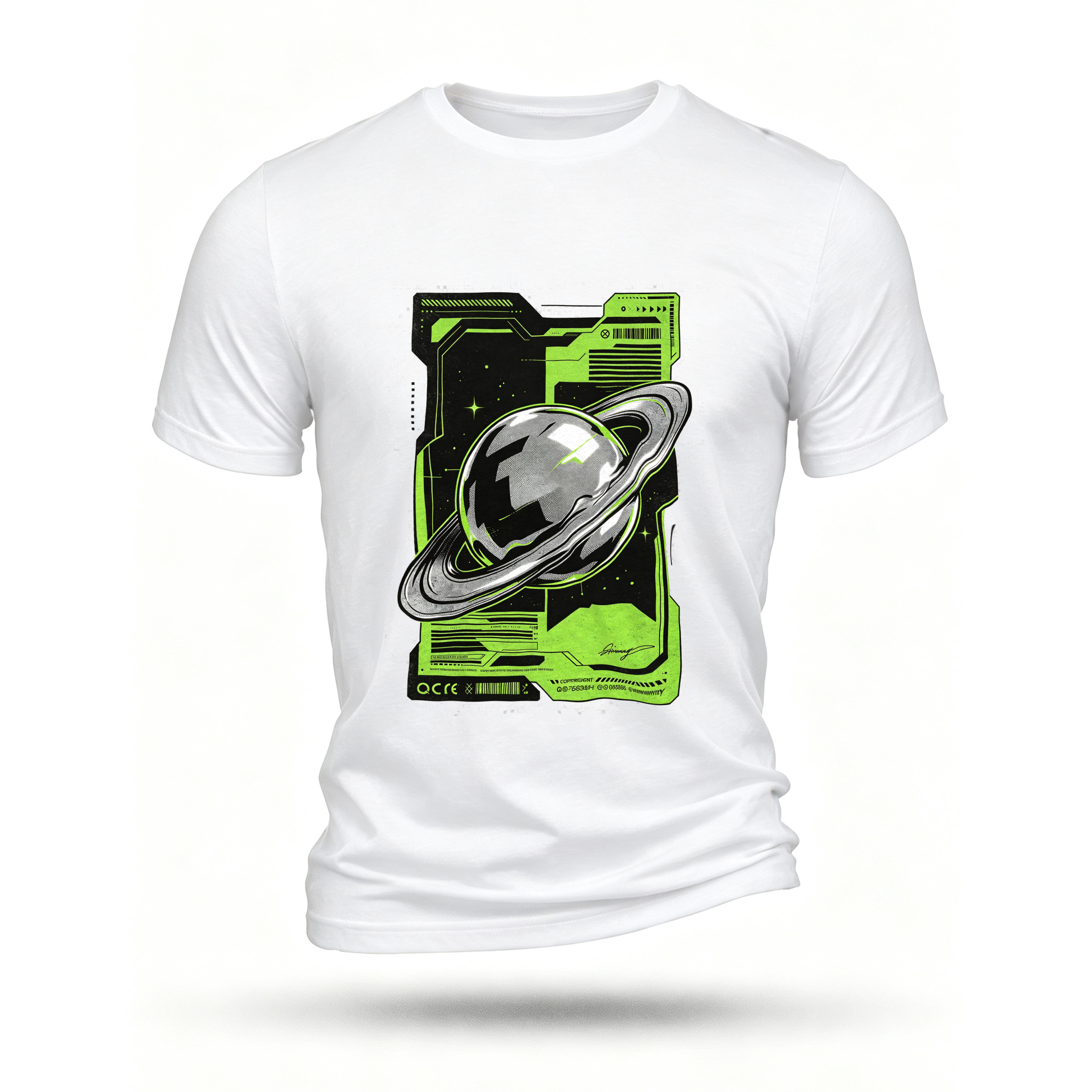 White T-shirt, front print