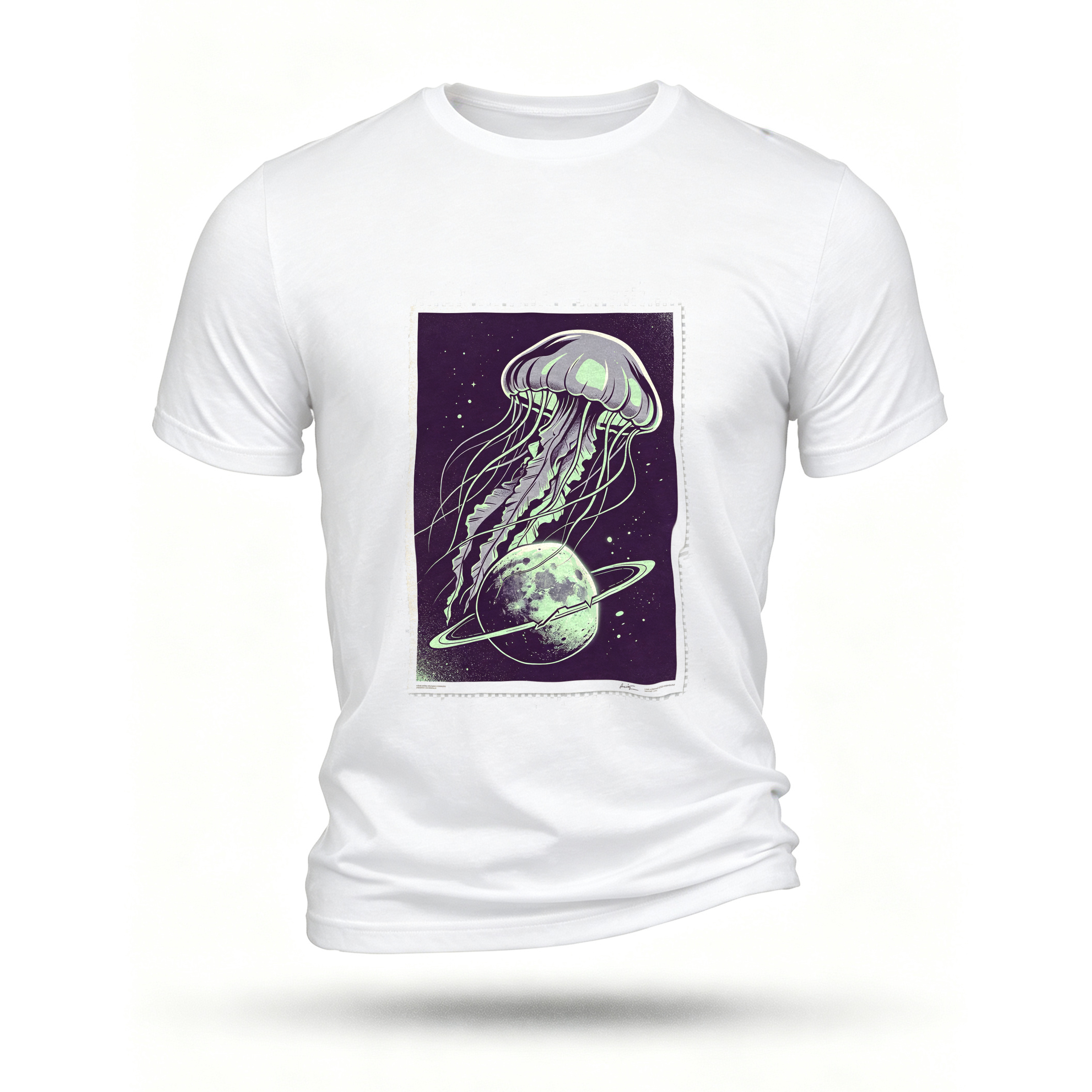 White T-shirt, front print